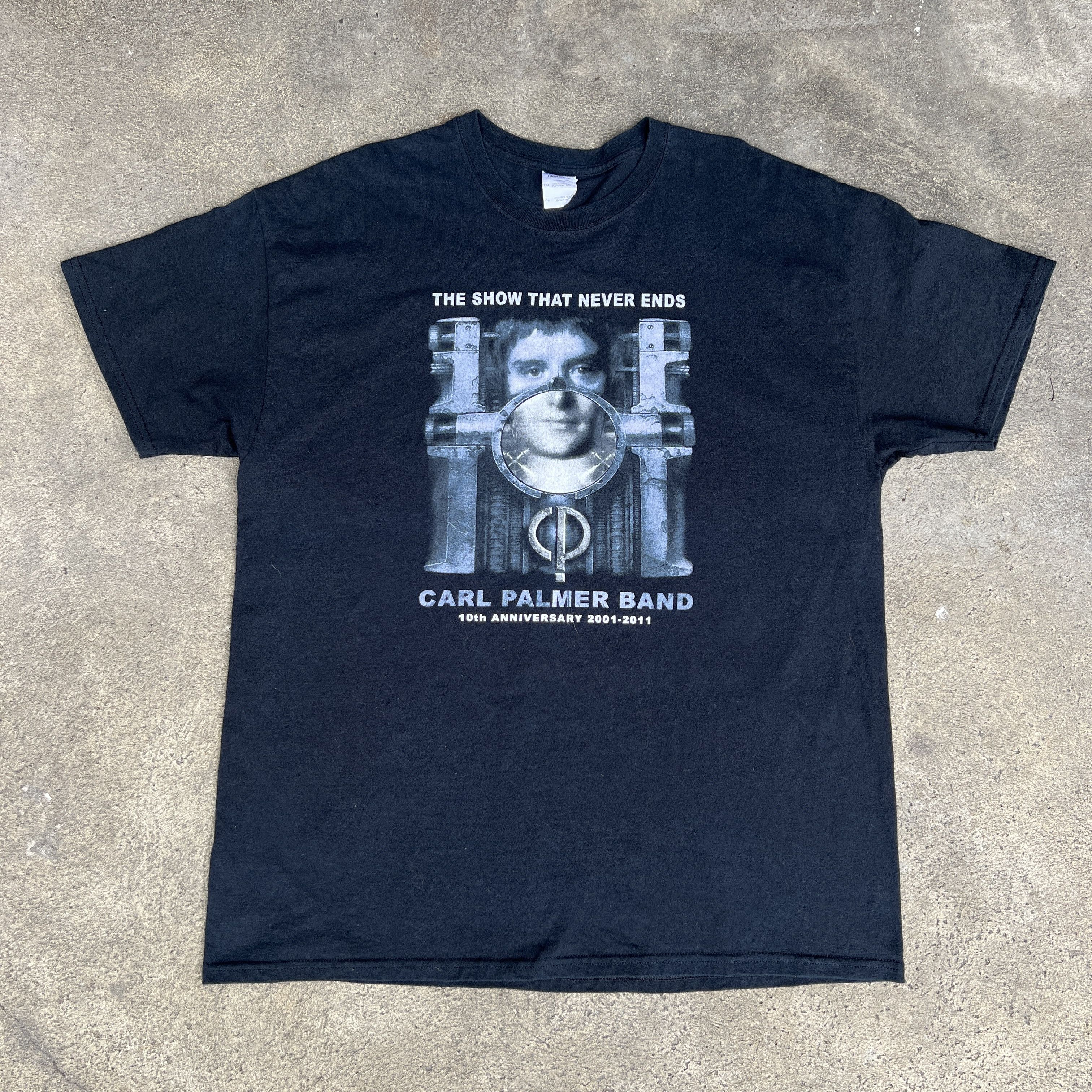 Band Tees Vintage Y2K Carl Palmer Band drummer Tee Progressive rock Size US XL / EU 56 / 4 - 1 Thumbnail