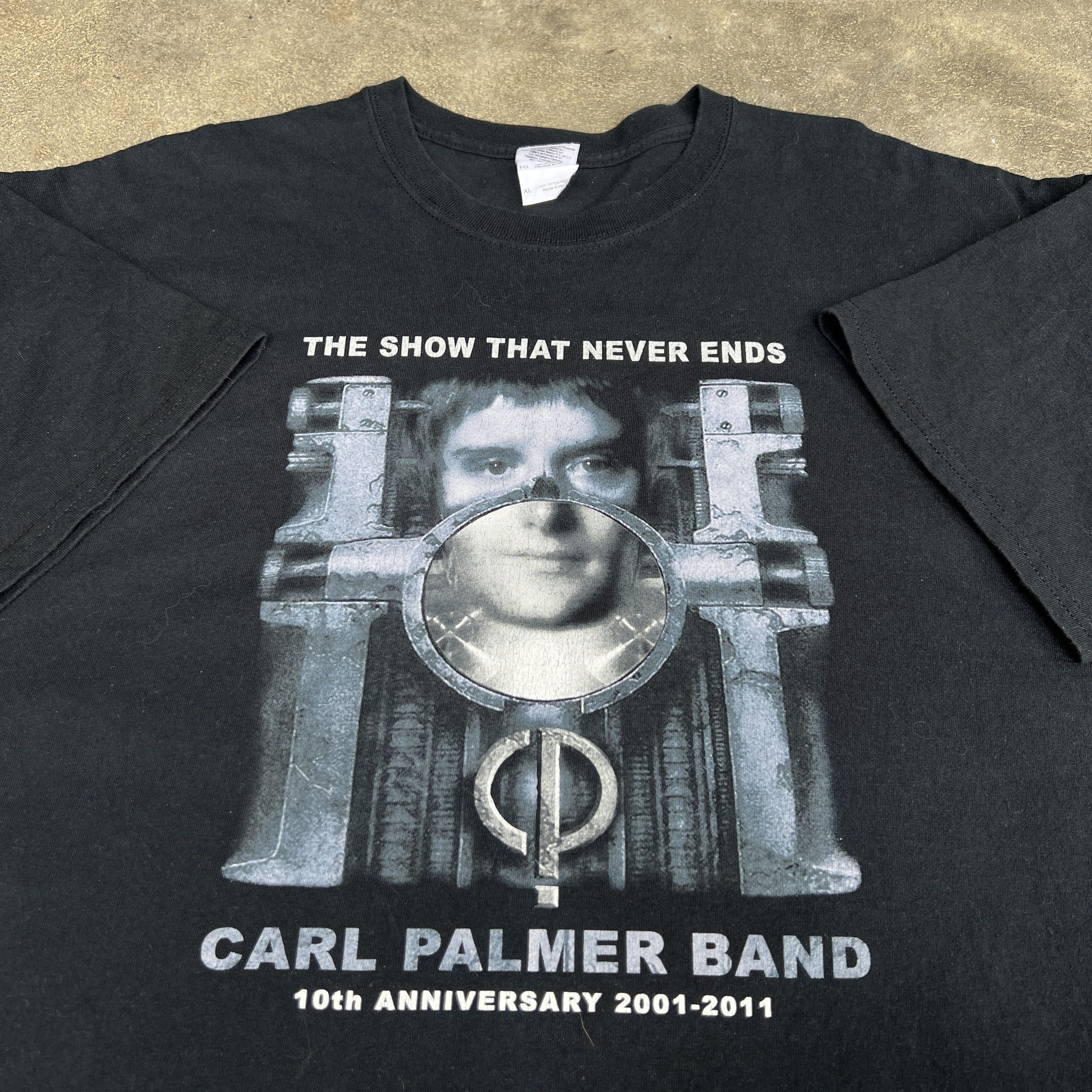 Band Tees Vintage Y2K Carl Palmer Band drummer Tee Progressive rock Size US XL / EU 56 / 4 - 2 Thumbnail