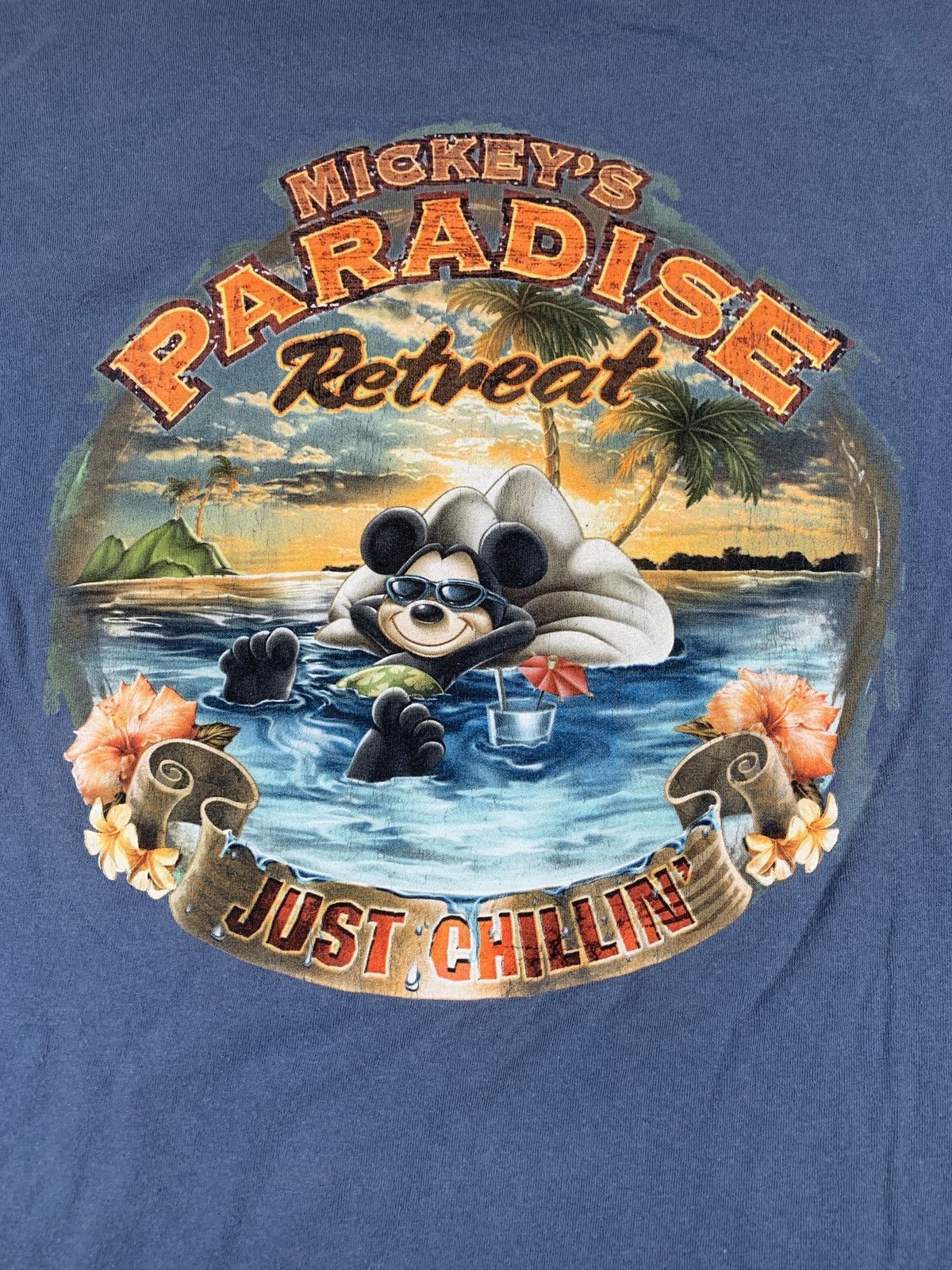 Disney × Mickey Mouse × Vintage Y2K Vintage Y2K Mickey Mouse Paradise Disneyland T Shirt Size US L / EU 52-54 / 3 - 3 Thumbnail