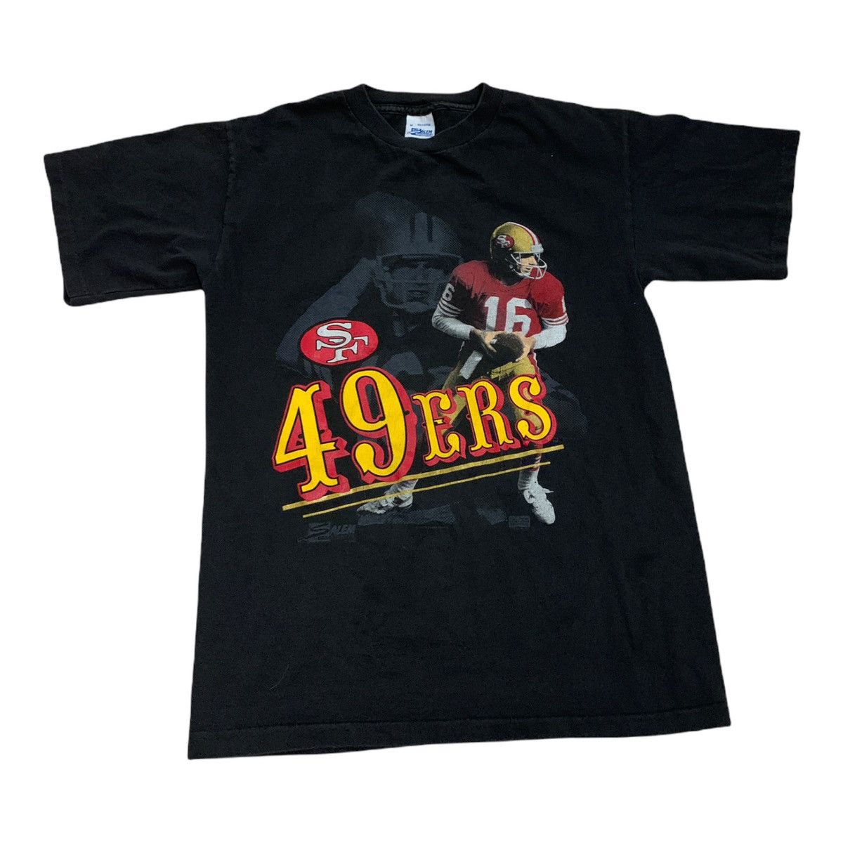 NFL × Vintage 1990 San Francisco Joe Montana Single Stitch T Shirt Size US M / EU 48-50 / 2 - 1 Thumbnail