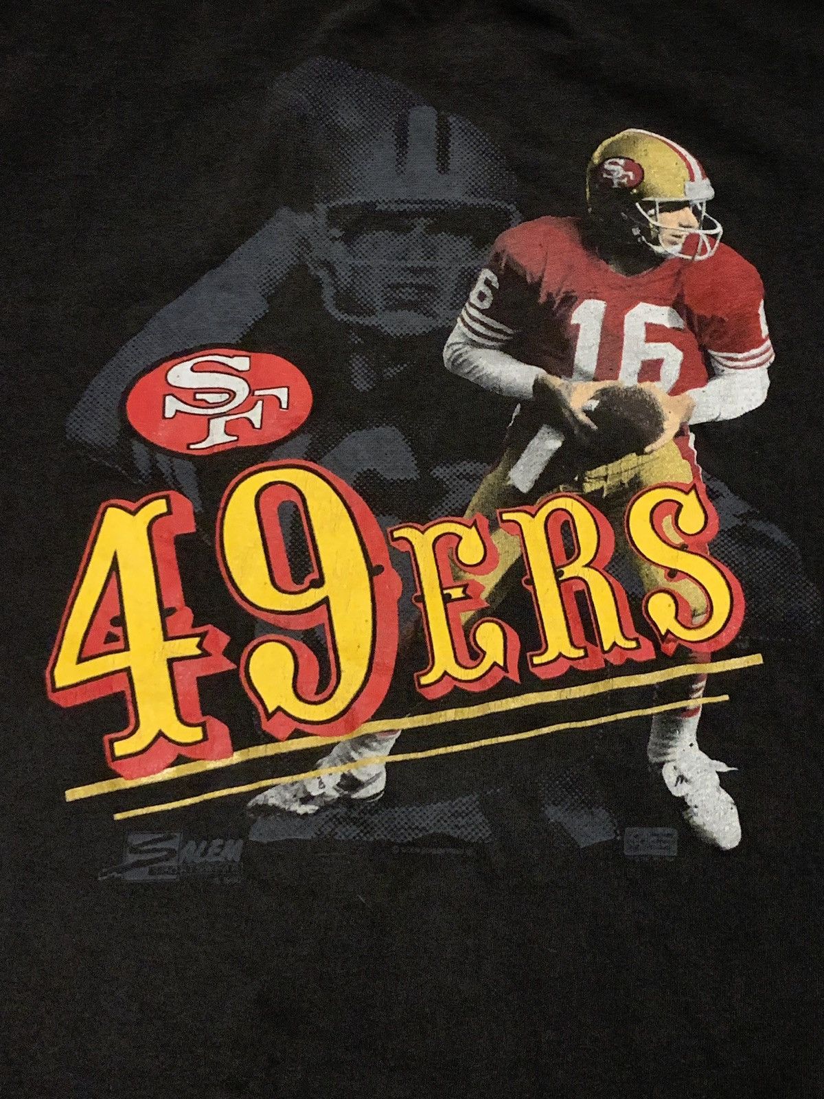 NFL × Vintage 1990 San Francisco Joe Montana Single Stitch T Shirt Size US M / EU 48-50 / 2 - 2 Thumbnail