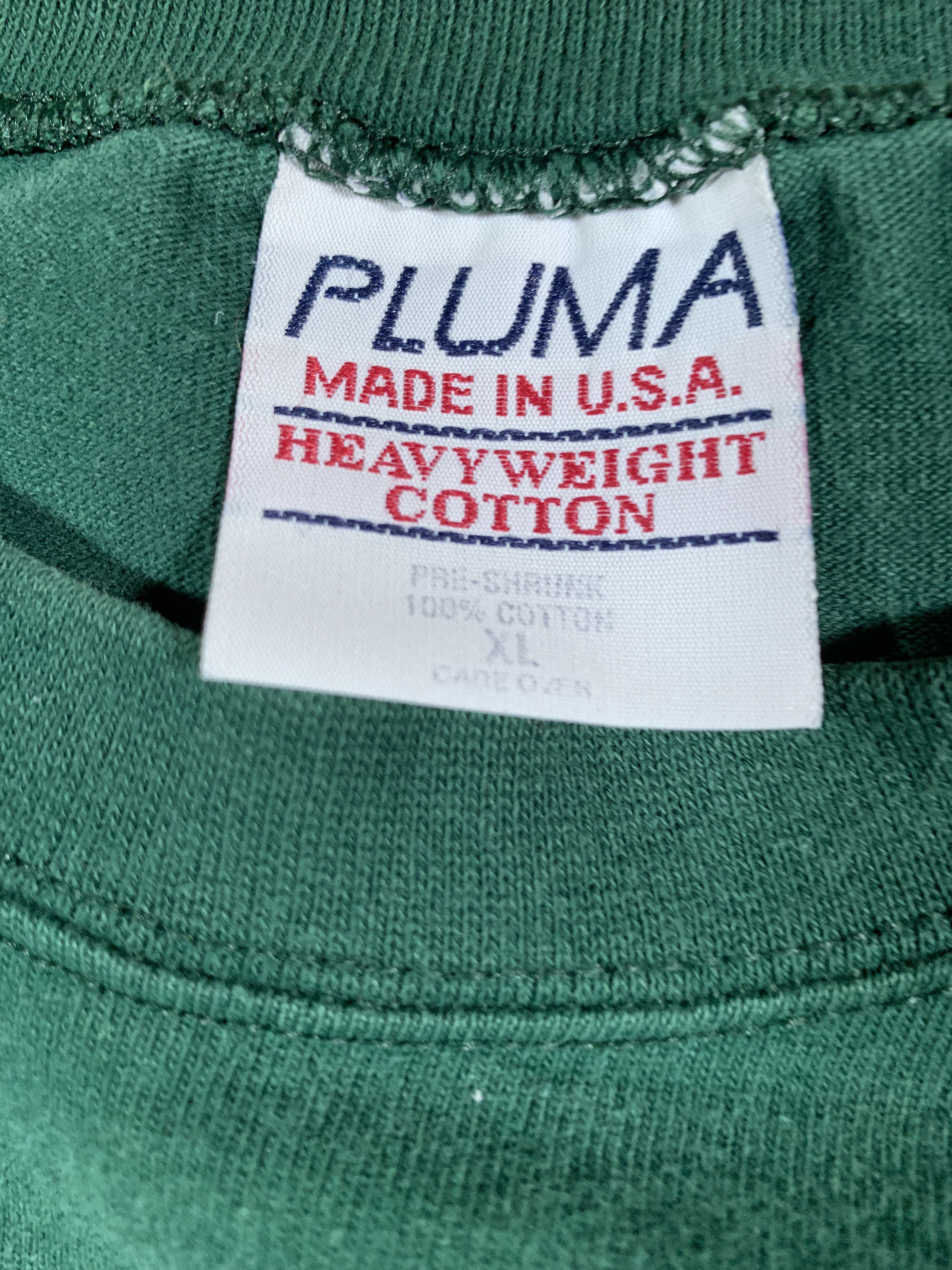 Vintage Faded 90s Pluma Blank Green Long Sleeve T shirt Usa Made Size US XL / EU 56 / 4 - 7 Thumbnail