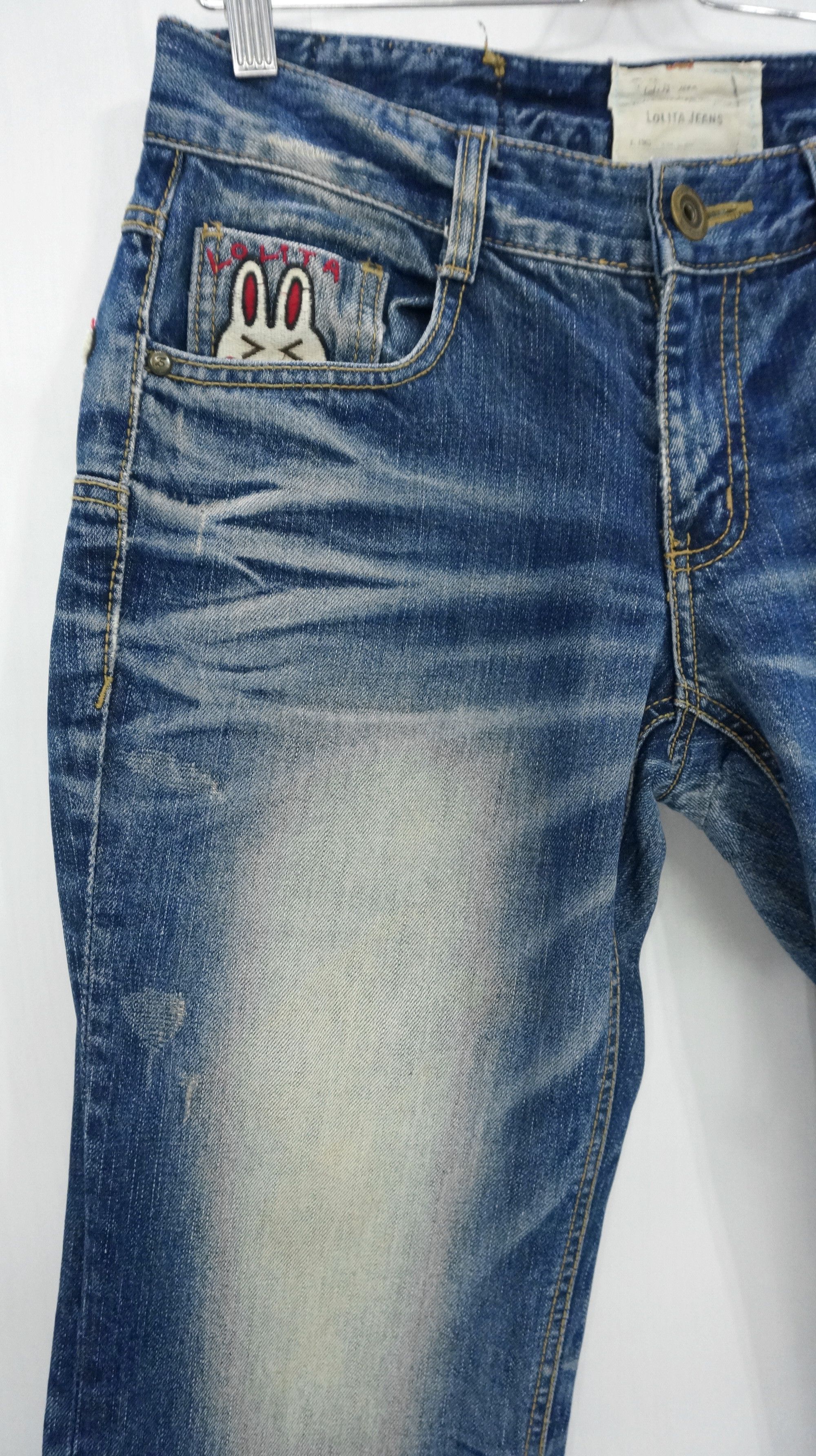 Japanese Brand RARE 🔥 YOSHITOMO NARA LOLITA Bunny Vintage Jeans Size US 29 - 4 Thumbnail