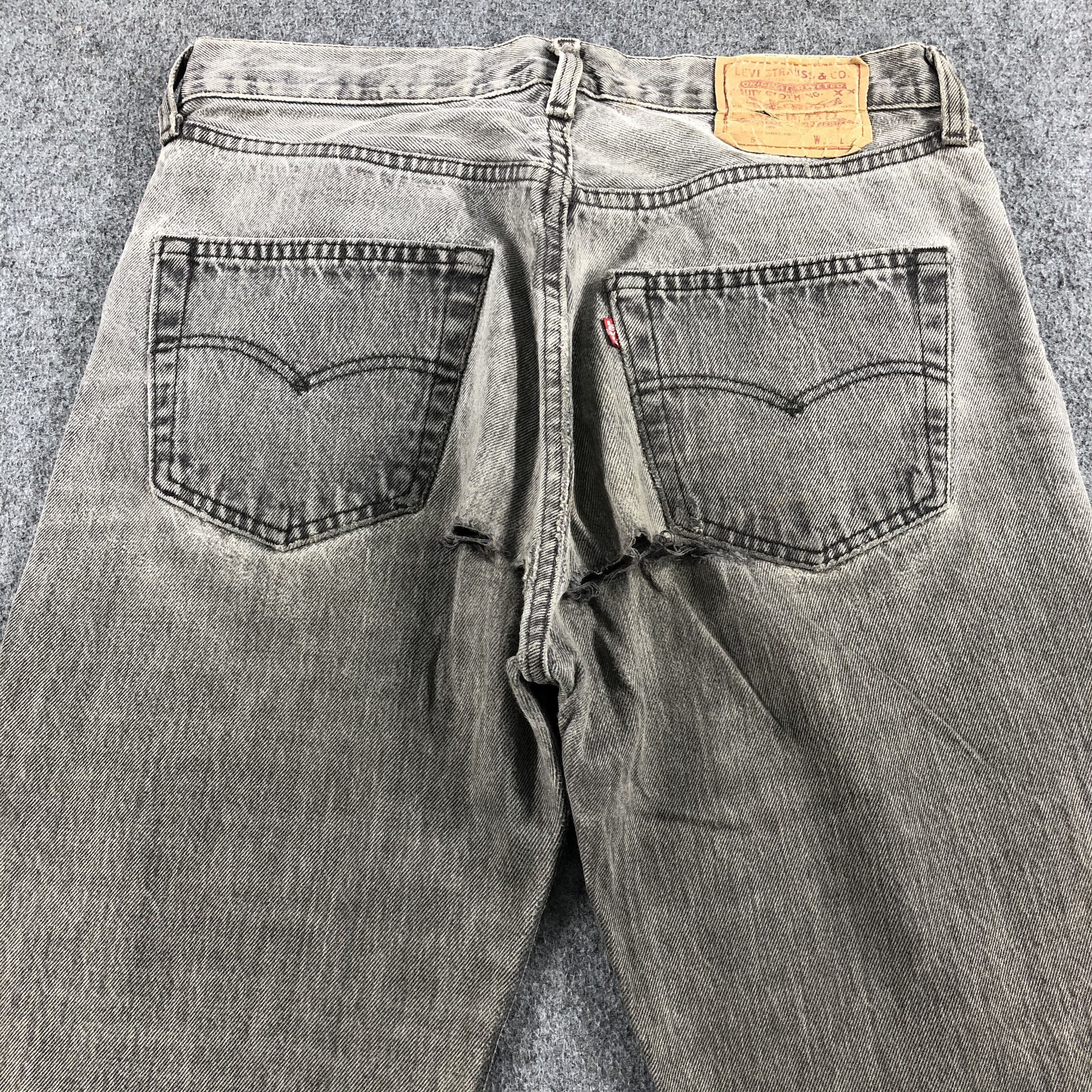 Levi's × Vintage 90s Vintage Ripped Levis 501 Earth Tone Jeans-J1552 Size US 32 / EU 48 - 4 Thumbnail