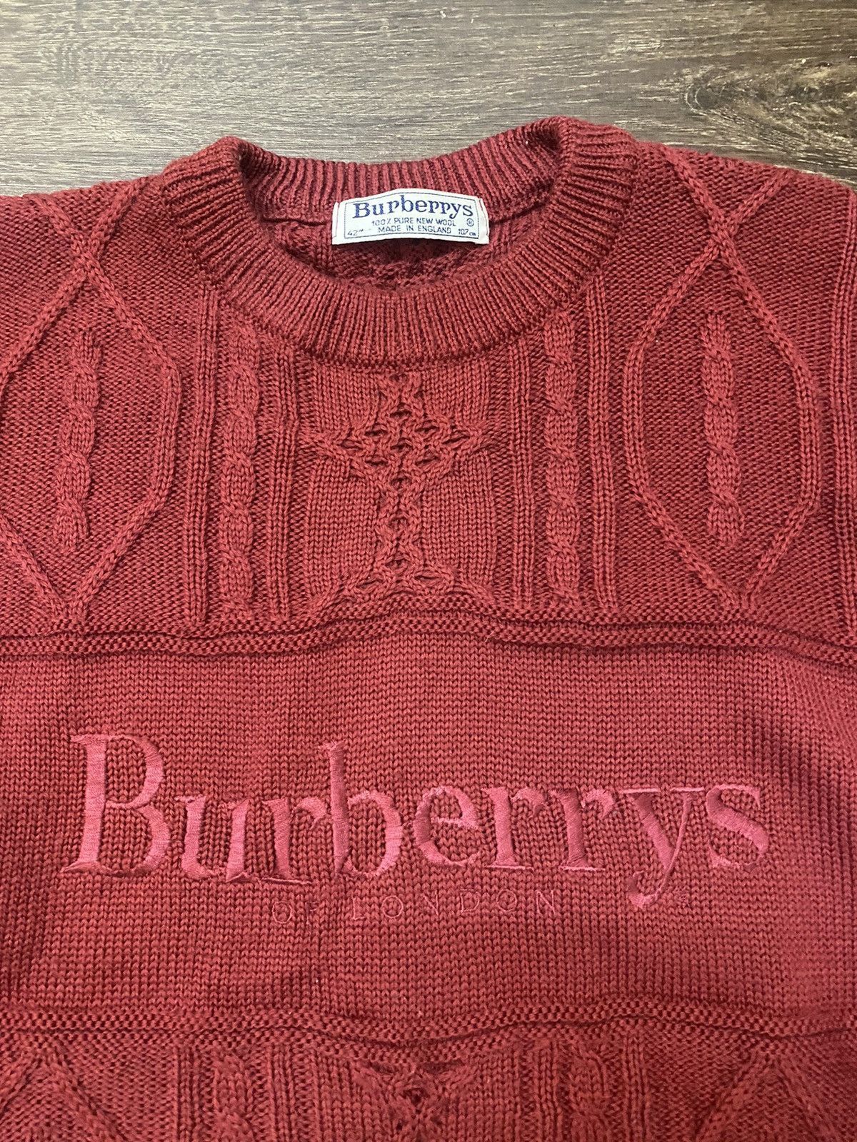 Burberry × Vintage BURBERRYS knit wool vintage big log size L Size US L / EU 52-54 / 3 - 1 Thumbnail