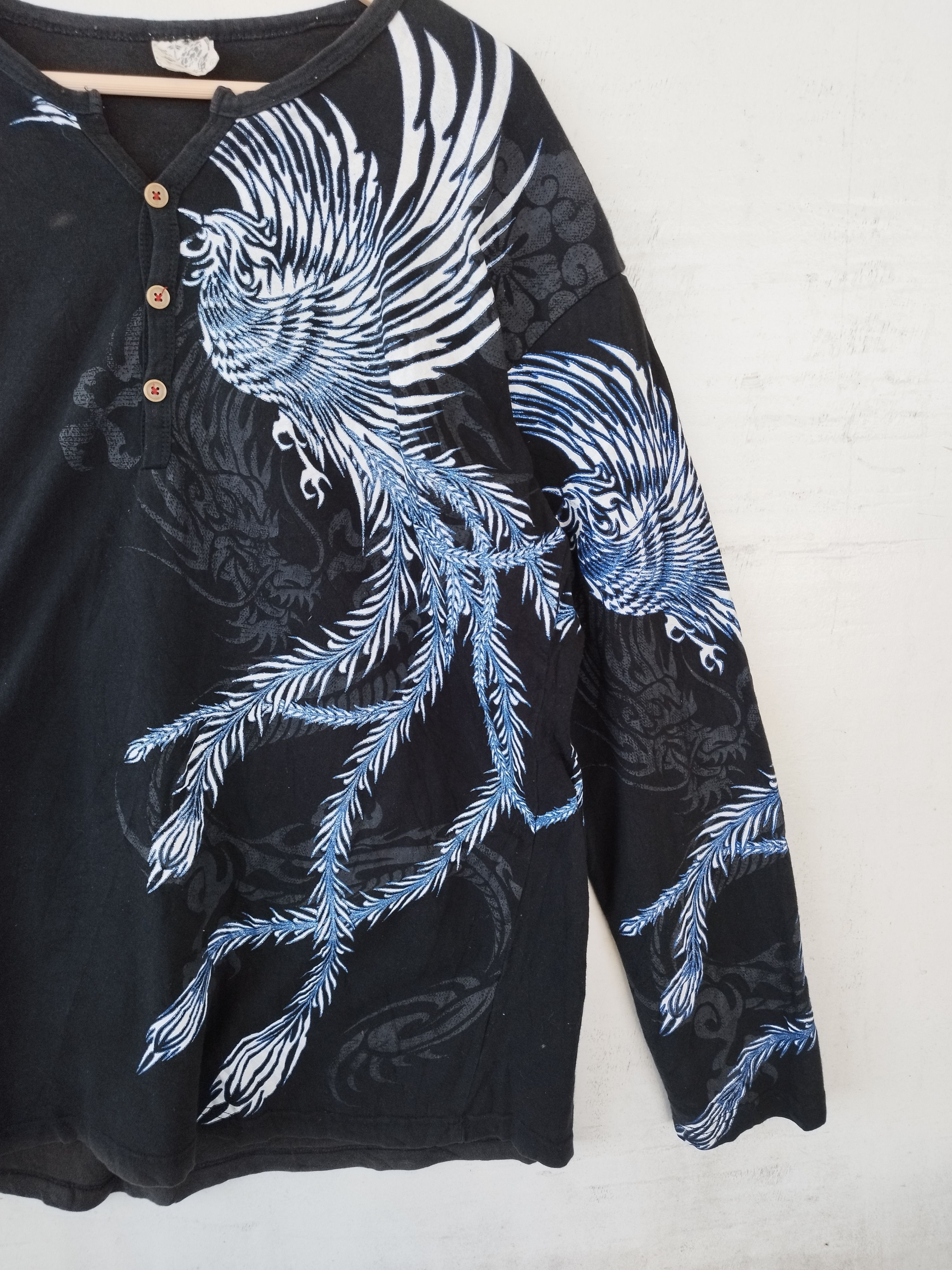Beauty Beast 🔥 Japanese Sukajan t shirt long sleeve if six was nine Size US M / EU 48-50 / 2 - 3 Thumbnail