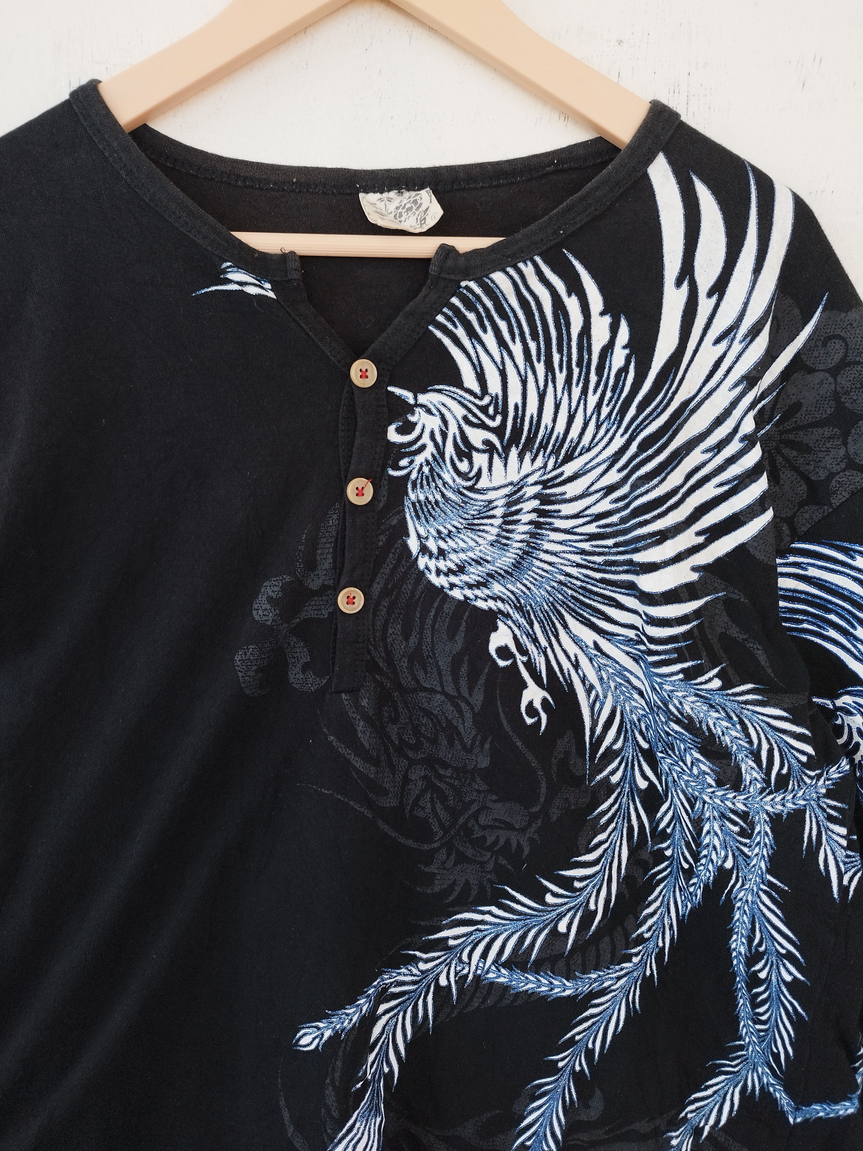 Beauty Beast 🔥 Japanese Sukajan t shirt long sleeve if six was nine Size US M / EU 48-50 / 2 - 2 Thumbnail