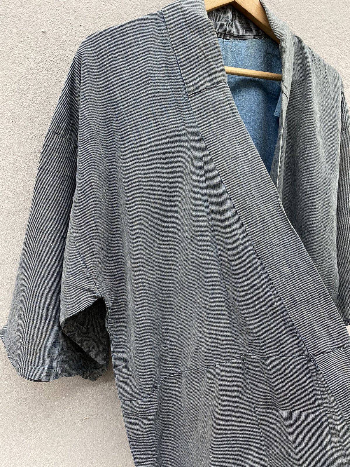 Japanese Brand × Vintage RARE💥Indigo Selvedge Kimono Handmade with Sashiko Stitching Size US L / EU 52-54 / 3 - 13 Thumbnail