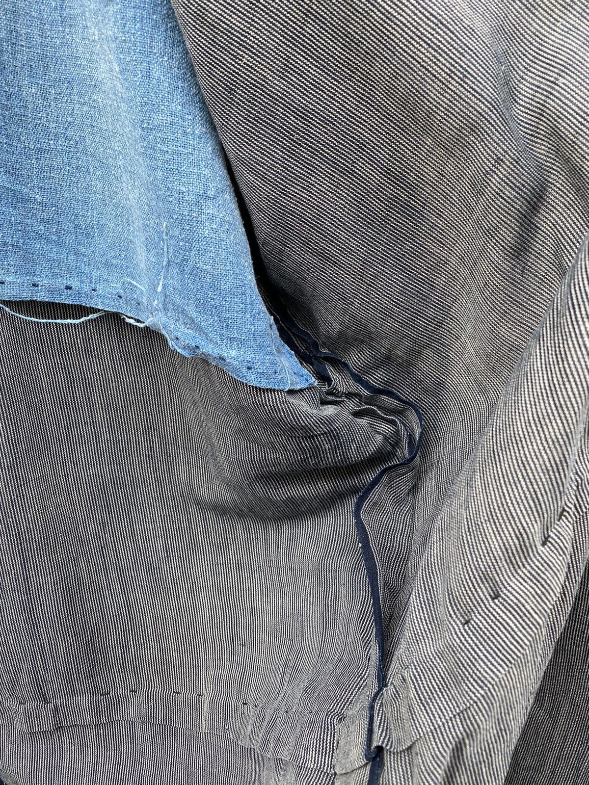 Japanese Brand × Vintage RARE💥Indigo Selvedge Kimono Handmade with Sashiko Stitching Size US L / EU 52-54 / 3 - 9 Thumbnail