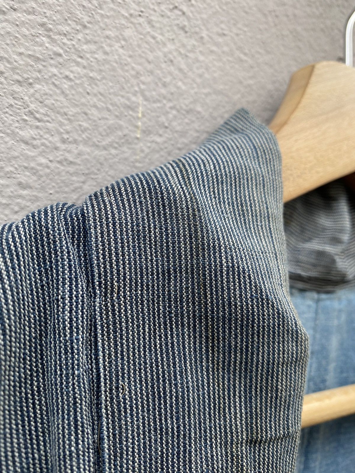 Japanese Brand × Vintage RARE💥Indigo Selvedge Kimono Handmade with Sashiko Stitching Size US L / EU 52-54 / 3 - 3 Thumbnail