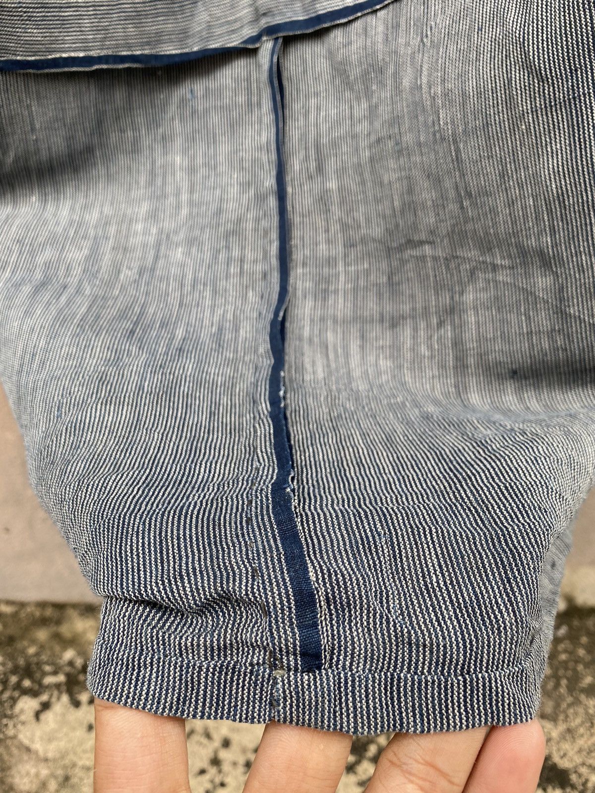 Japanese Brand × Vintage RARE💥Indigo Selvedge Kimono Handmade with Sashiko Stitching Size US L / EU 52-54 / 3 - 18 Thumbnail