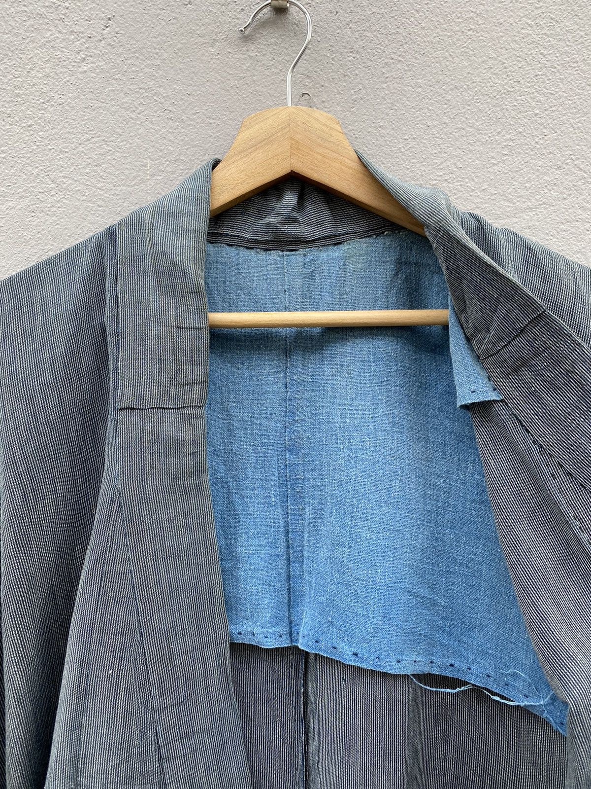 Japanese Brand × Vintage RARE💥Indigo Selvedge Kimono Handmade with Sashiko Stitching Size US L / EU 52-54 / 3 - 10 Thumbnail