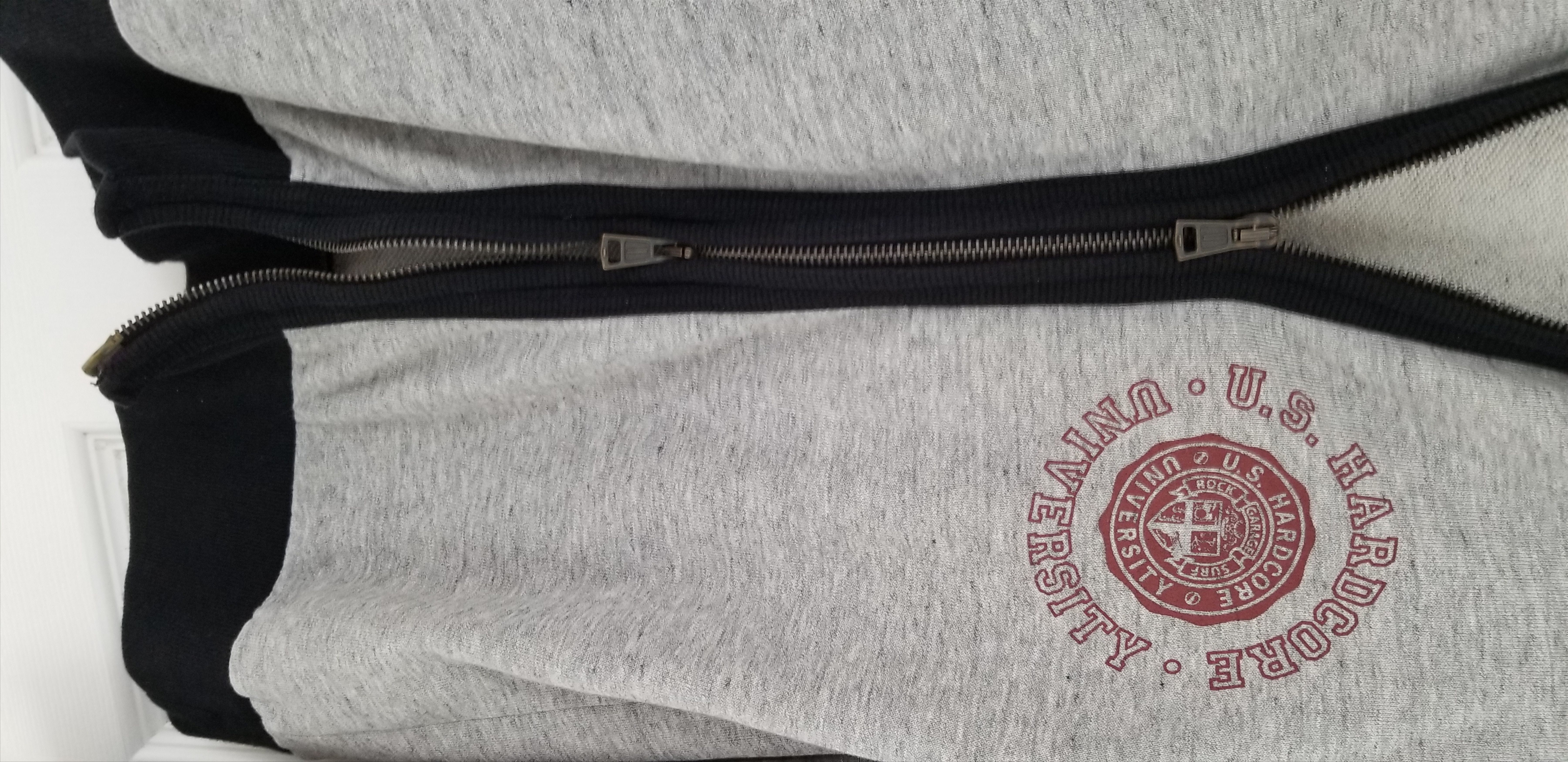 Number (N)ine Number (N)ine Two-Way Zip Fleece Varsity Sweatshirt Nine Size US S / EU 44-46 / 1 - 7 Thumbnail