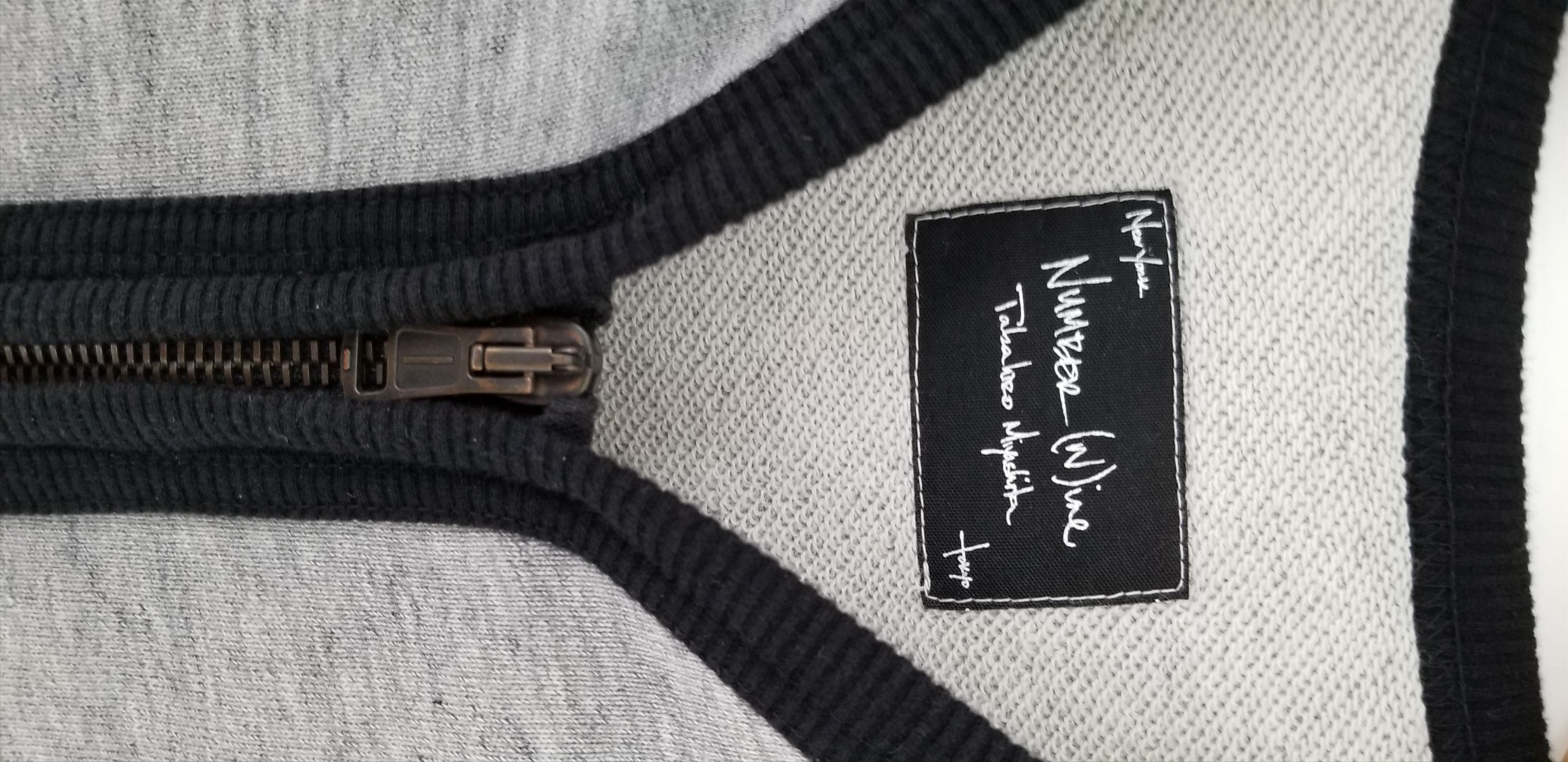 Number (N)ine Number (N)ine Two-Way Zip Fleece Varsity Sweatshirt Nine Size US S / EU 44-46 / 1 - 8 Thumbnail