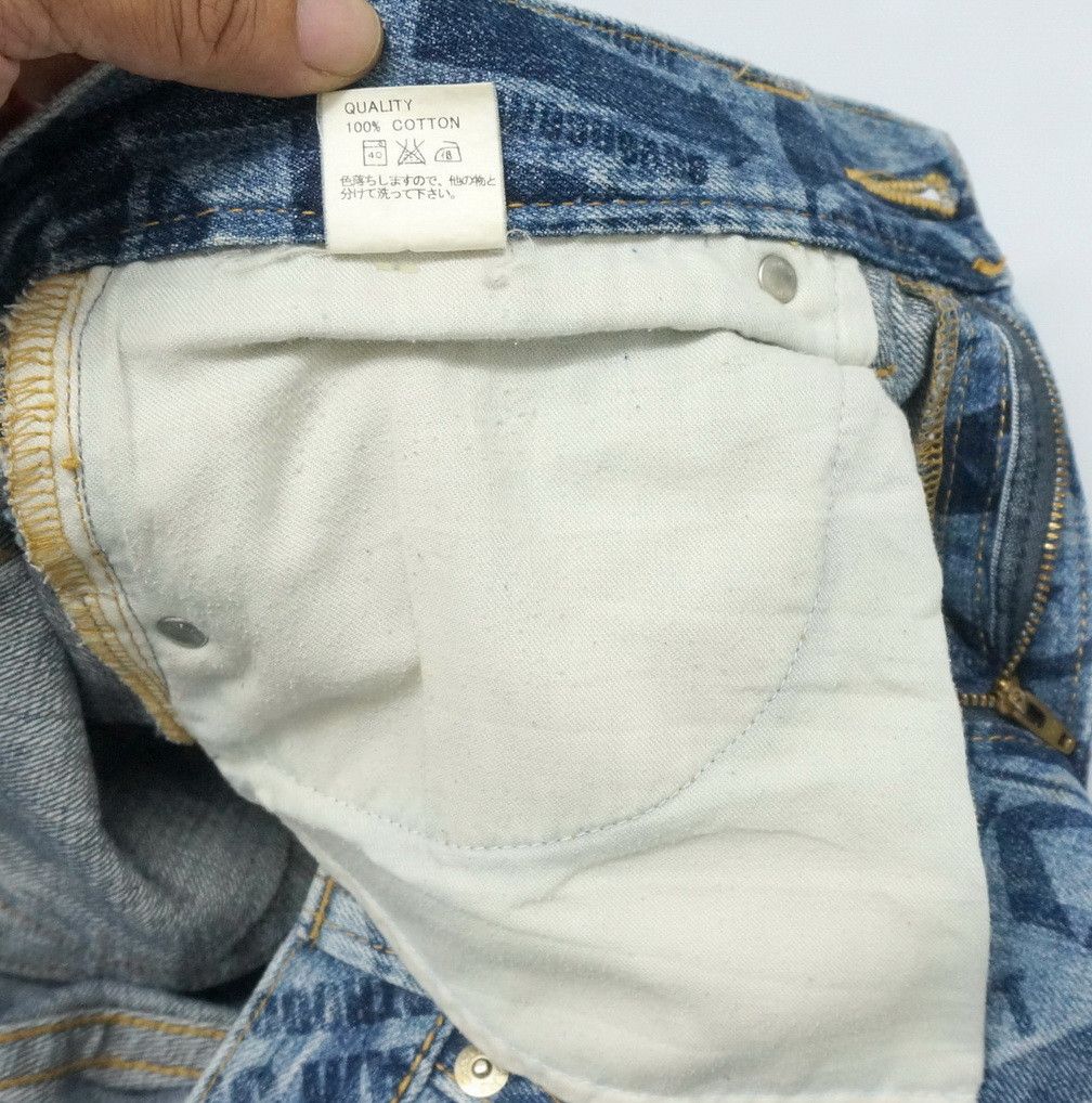 Japanese Brand CO & LU Japan All OverPrint Smiley Denim Japan Pop Art DHL Size US 33 - 15 Thumbnail