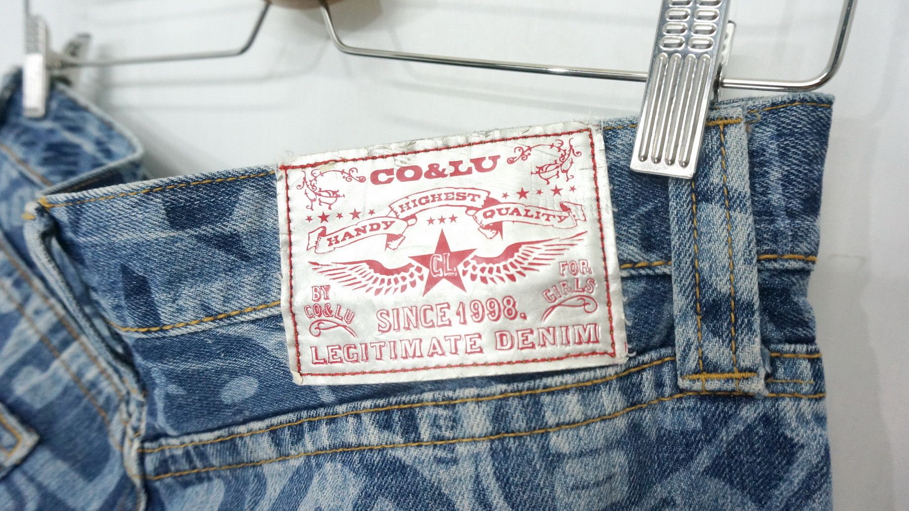 Japanese Brand CO & LU Japan All OverPrint Smiley Denim Japan Pop Art DHL Size US 33 - 7 Thumbnail