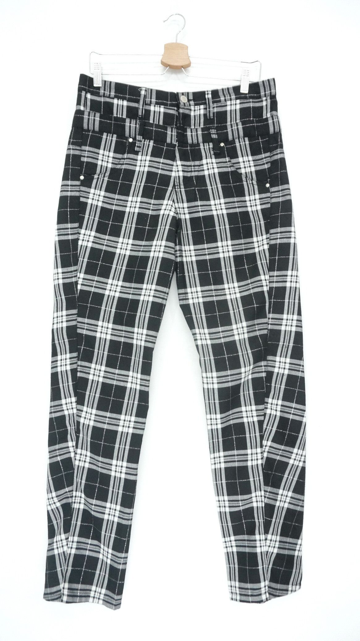 Japanese Brand JUNGLE STORM Double Waist Tartan Lightweight Pants Size US 33 - 1 Thumbnail