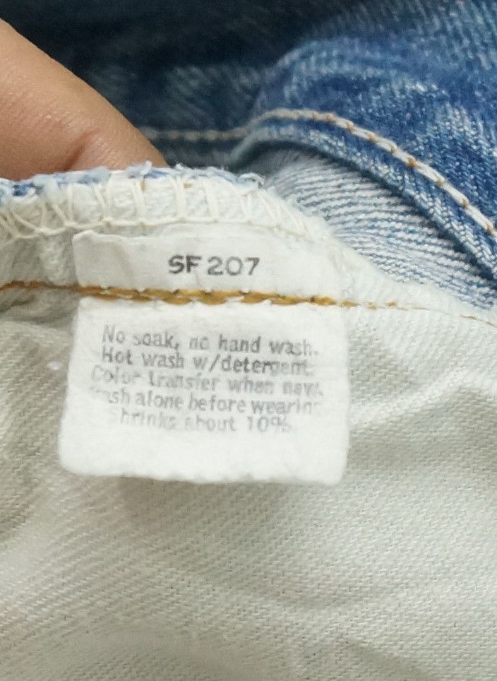 Levi's Vintage Clothing Vintage 80s Levi's 26501 Aging Smiley Paint Blue Jeans LG1 Size US 26 / EU 42 - 22 Thumbnail