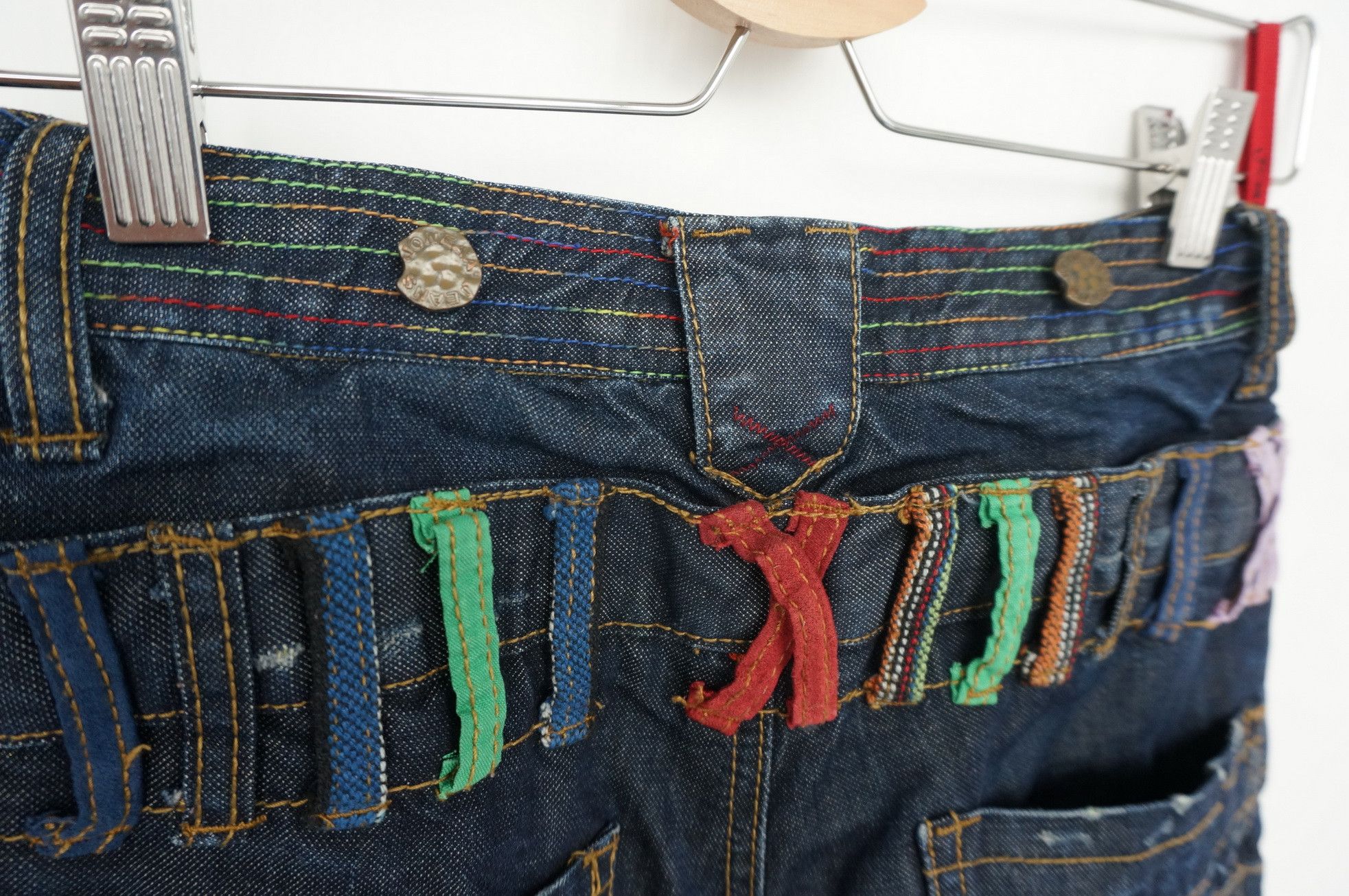 Japanese Brand Rare! Japan JONEAA Double Waist Painter Skinny Jeans Size US 26 / EU 42 - 9 Thumbnail