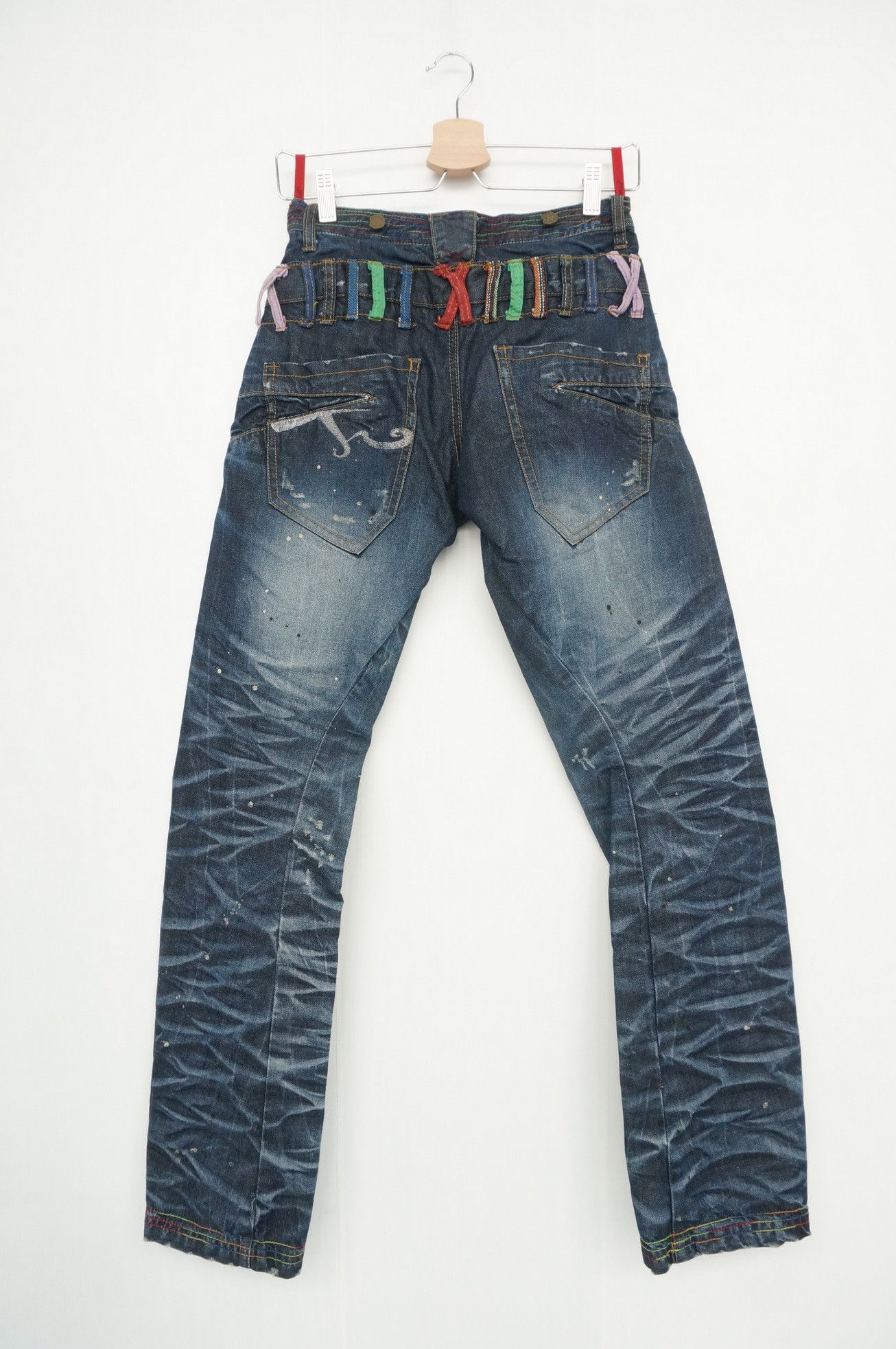 Japanese Brand Rare! Japan JONEAA Double Waist Painter Skinny Jeans Size US 26 / EU 42 - 3 Thumbnail