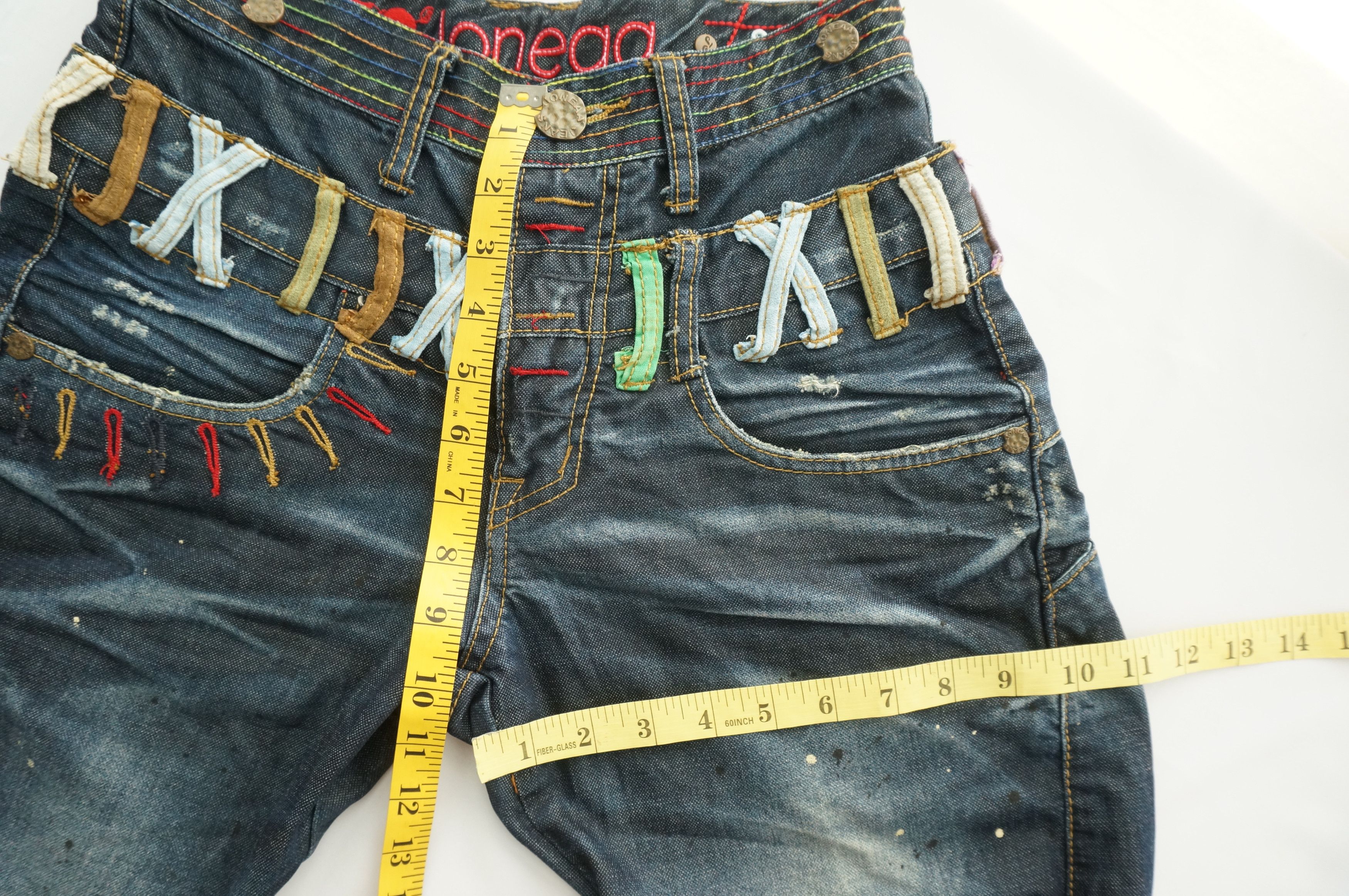 Japanese Brand Rare! Japan JONEAA Double Waist Painter Skinny Jeans Size US 26 / EU 42 - 12 Thumbnail