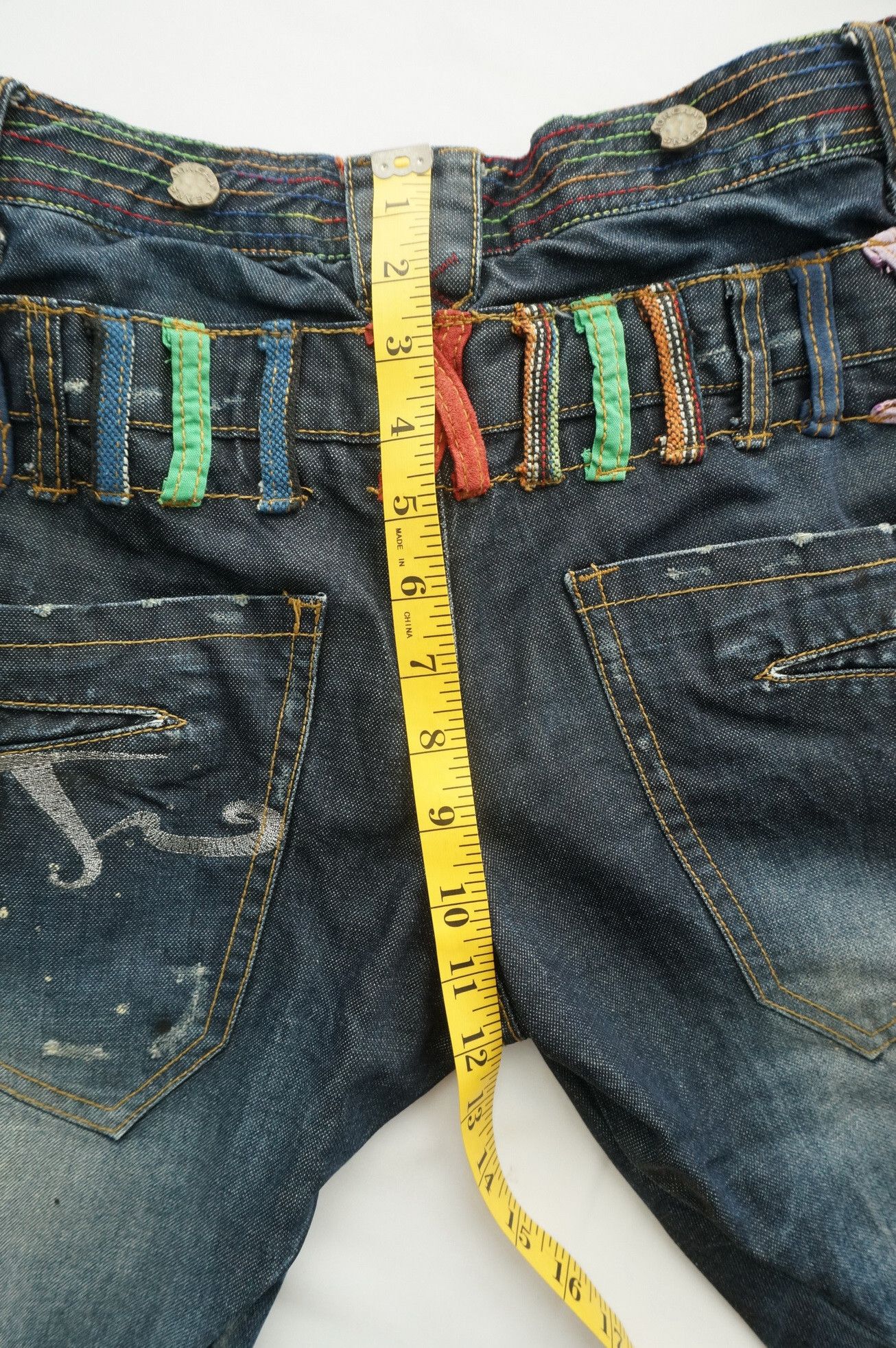 Japanese Brand Rare! Japan JONEAA Double Waist Painter Skinny Jeans Size US 26 / EU 42 - 13 Thumbnail
