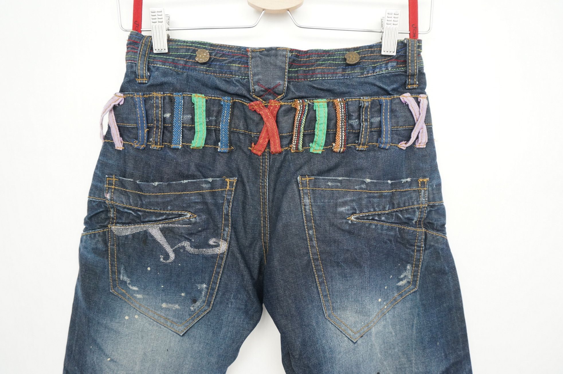 Japanese Brand Rare! Japan JONEAA Double Waist Painter Skinny Jeans Size US 26 / EU 42 - 7 Thumbnail