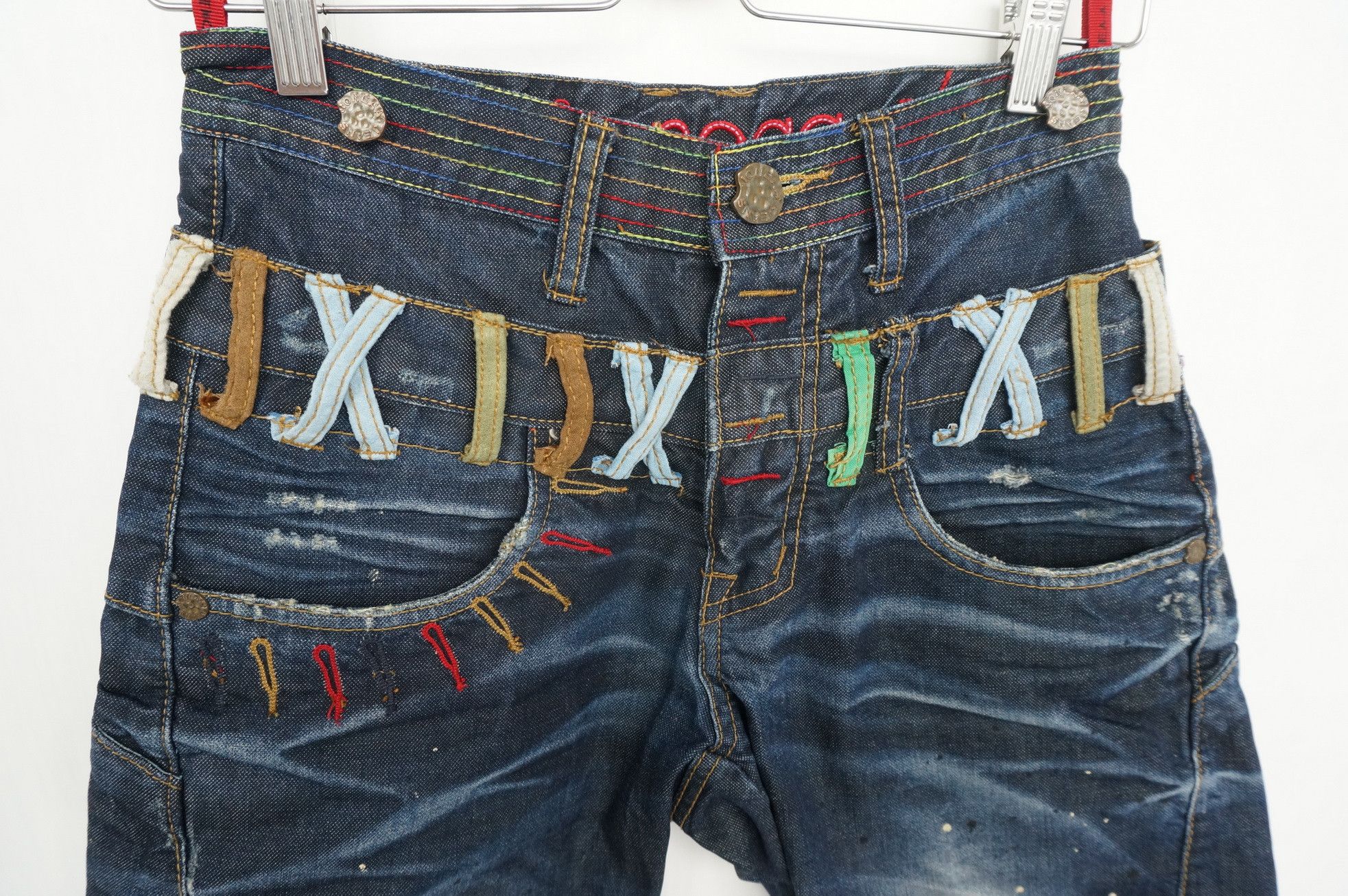 Japanese Brand Rare! Japan JONEAA Double Waist Painter Skinny Jeans Size US 26 / EU 42 - 4 Thumbnail