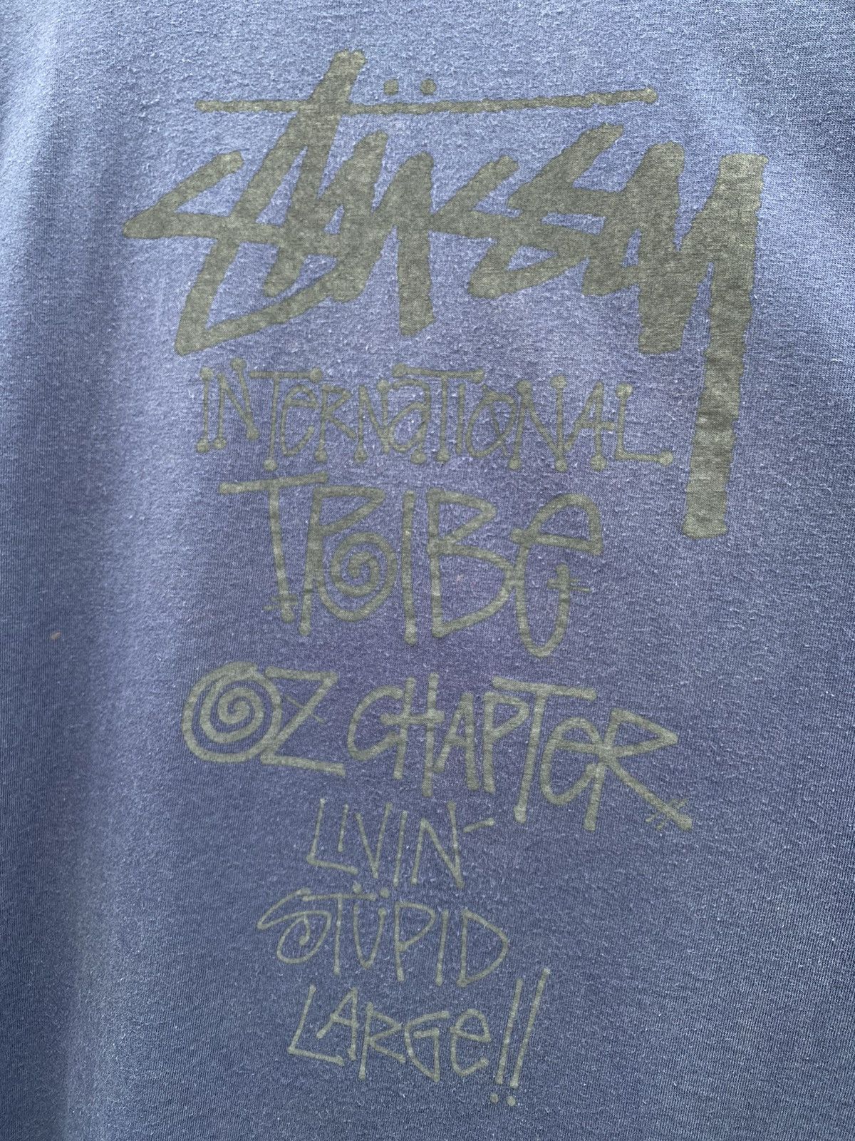 Stussy × Vintage ⚡️MEGA RARE⚡️1980s STUSSY International Tribe OZ Chapter Tee Size US XL / EU 56 / 4 - 7 Thumbnail