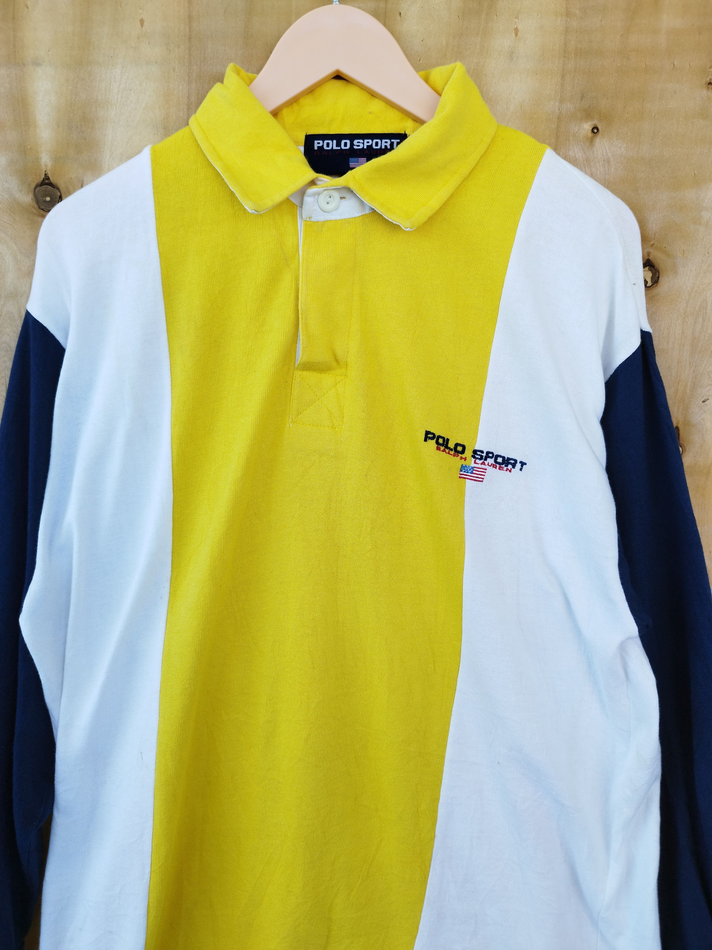 Polo Ralph Lauren 🔥 Vintage Polo Sport t shirt collar multi colour Size US M / EU 48-50 / 2 - 3 Thumbnail