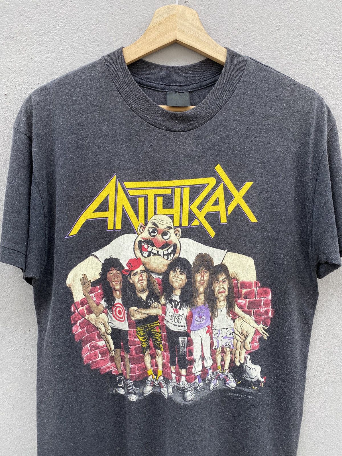Band Tees Vintage Rare 80s Anthrax State Of Euphoria 1988 Tour Tee Size US L / EU 52-54 / 3 - 2 Thumbnail