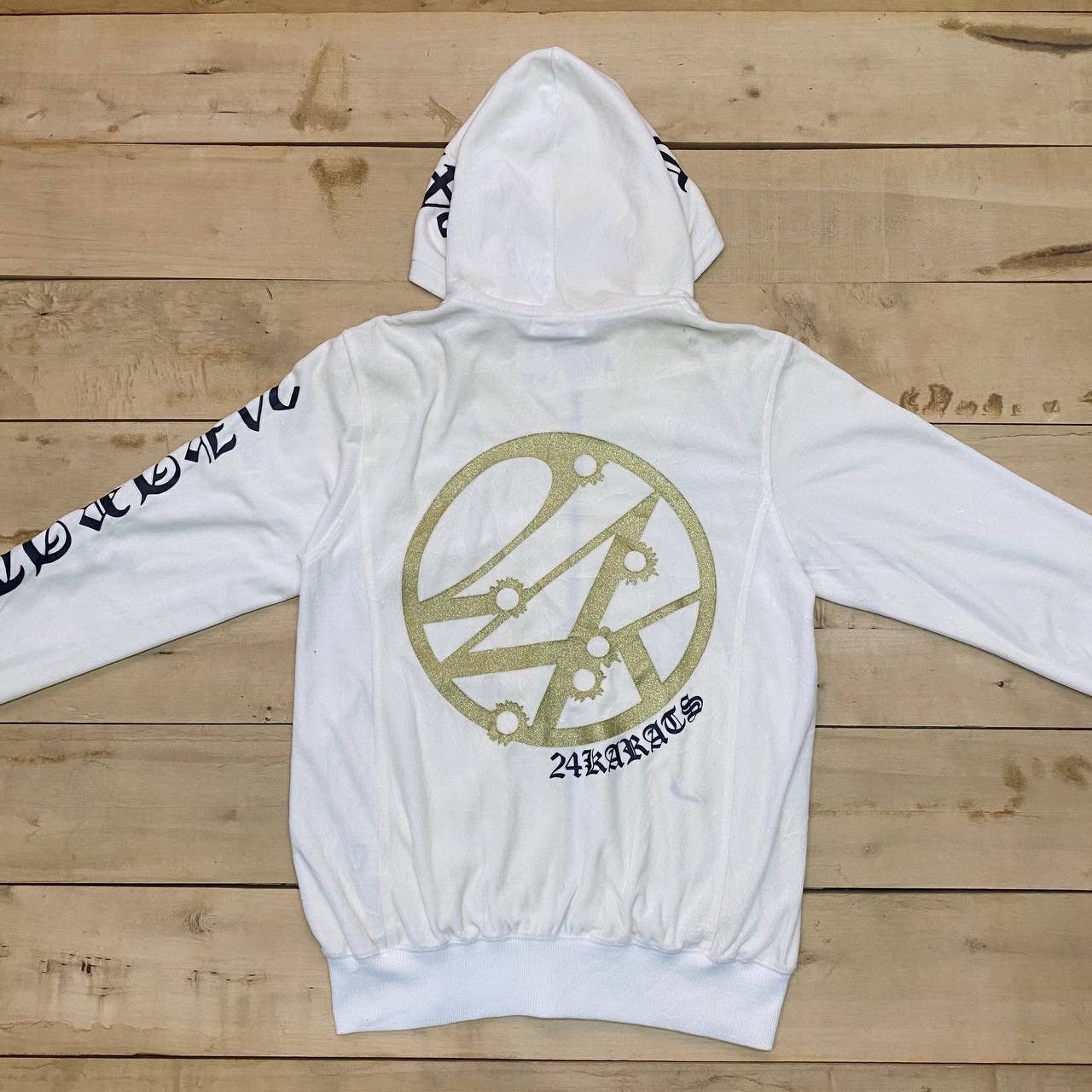 Japanese Brand A702. 24 KARATS GOLD DIGGERS HOODIE CHROME HEART INSPIRE Size US L / EU 52-54 / 3 - 3 Thumbnail