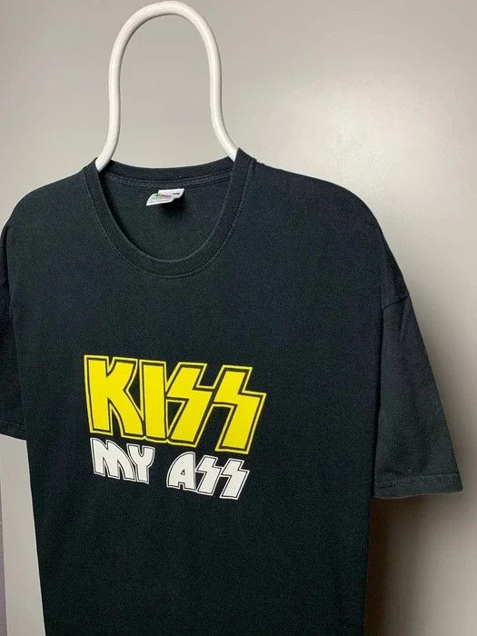 KISS Kiss my ass T-shirt humor rock metal vintage size XL black Size US XL / EU 56 / 4 - 2 Thumbnail