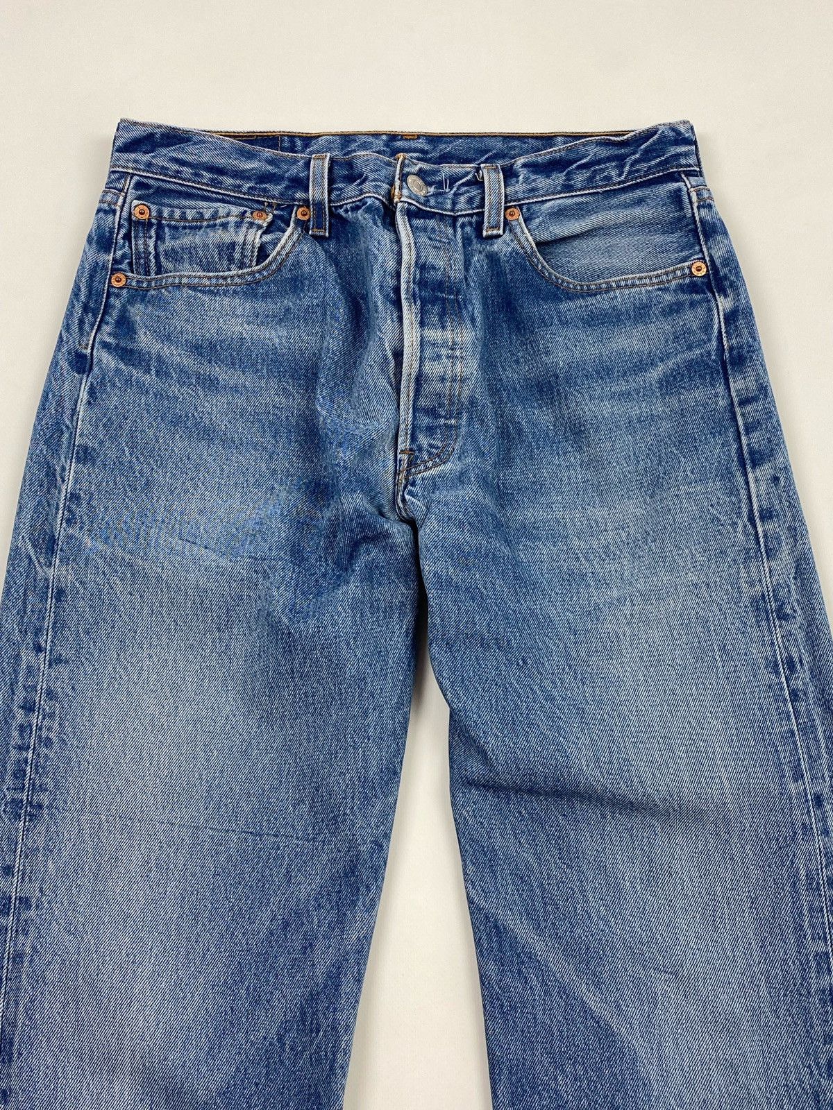 Levi's 1990’s Vintage Levi’s 501 Washed Denim Jeans Size US 34 / EU 50 - 4 Thumbnail