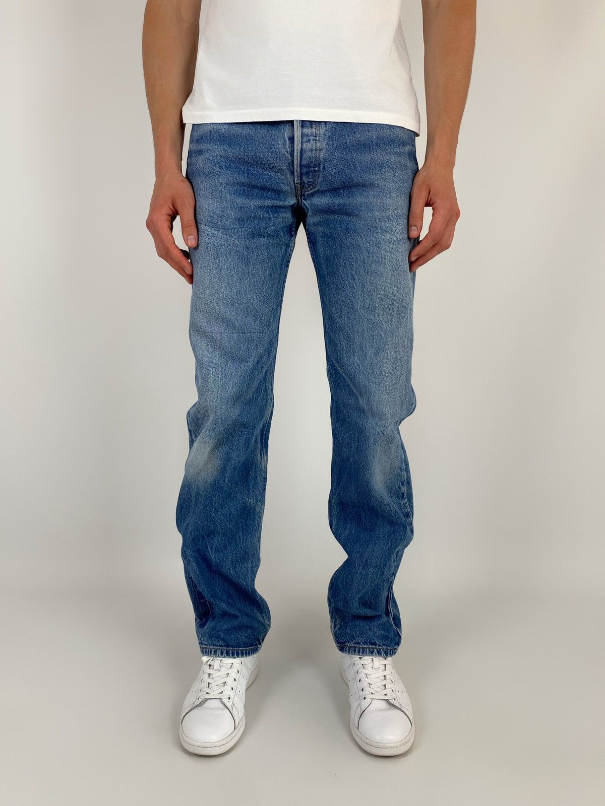 Levi's 1990’s Vintage Levi’s 501 Washed Denim Jeans Size US 34 / EU 50 - 1 Thumbnail