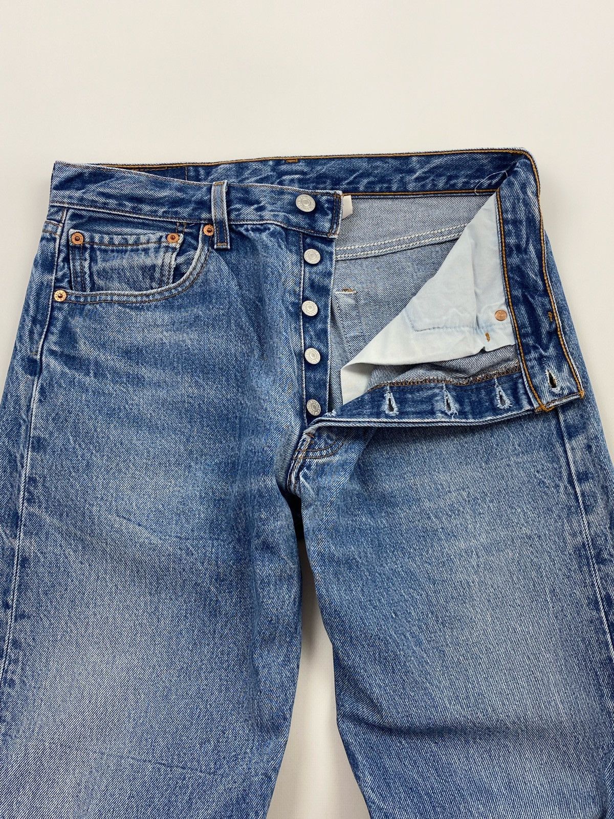 Levi's 1990’s Vintage Levi’s 501 Washed Denim Jeans Size US 34 / EU 50 - 5 Thumbnail