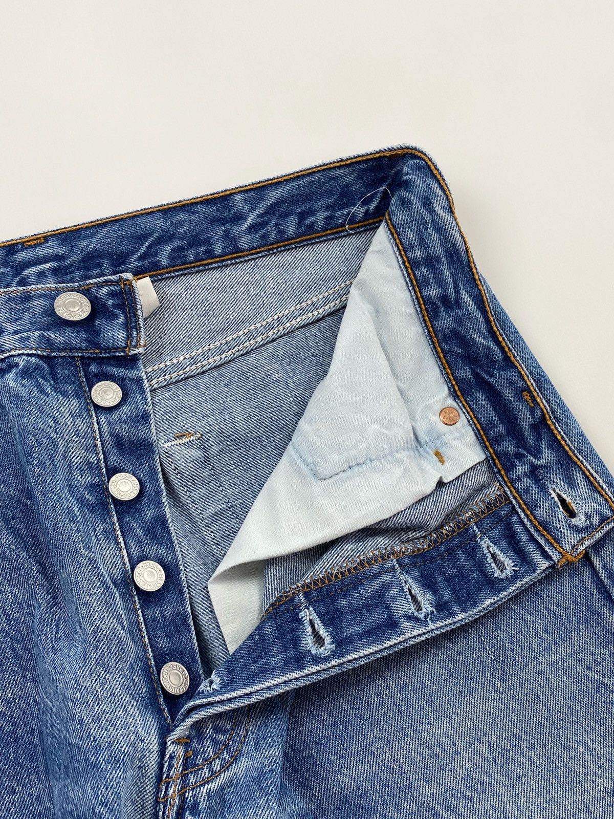 Levi's 1990’s Vintage Levi’s 501 Washed Denim Jeans Size US 34 / EU 50 - 6 Thumbnail