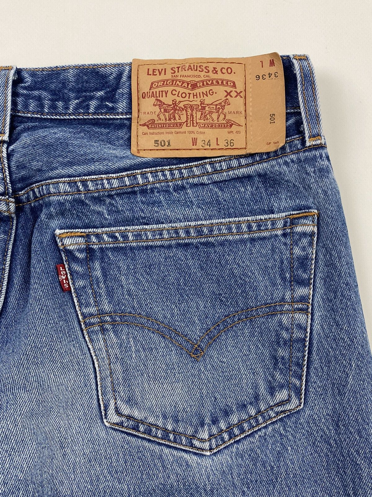 Levi's 1990’s Vintage Levi’s 501 Washed Denim Jeans Size US 34 / EU 50 - 11 Thumbnail