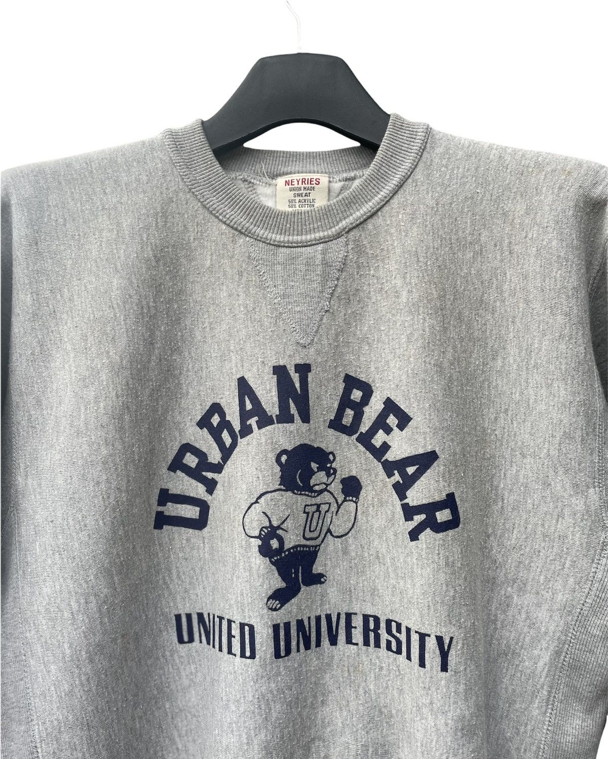 Japanese Brand Neyries Urban Bear United University Reverseweave Crewneck Size US M / EU 48-50 / 2 - 3 Thumbnail