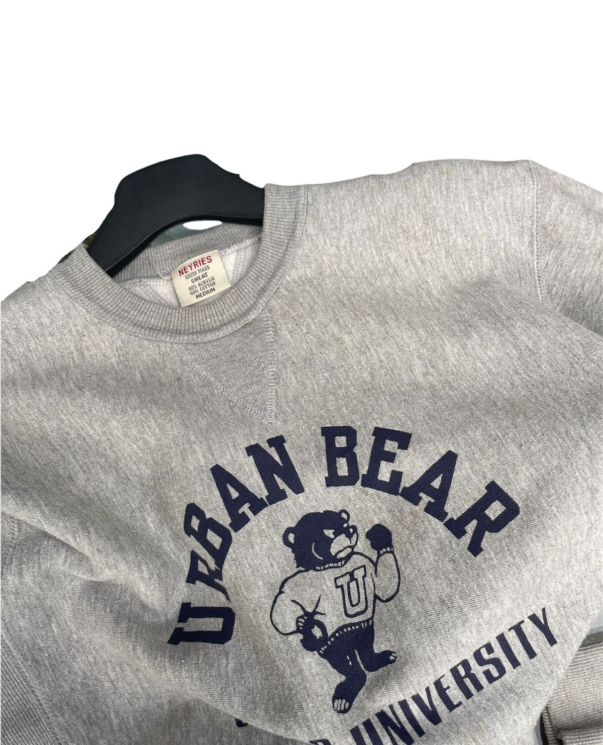 Japanese Brand Neyries Urban Bear United University Reverseweave Crewneck Size US M / EU 48-50 / 2 - 6 Thumbnail