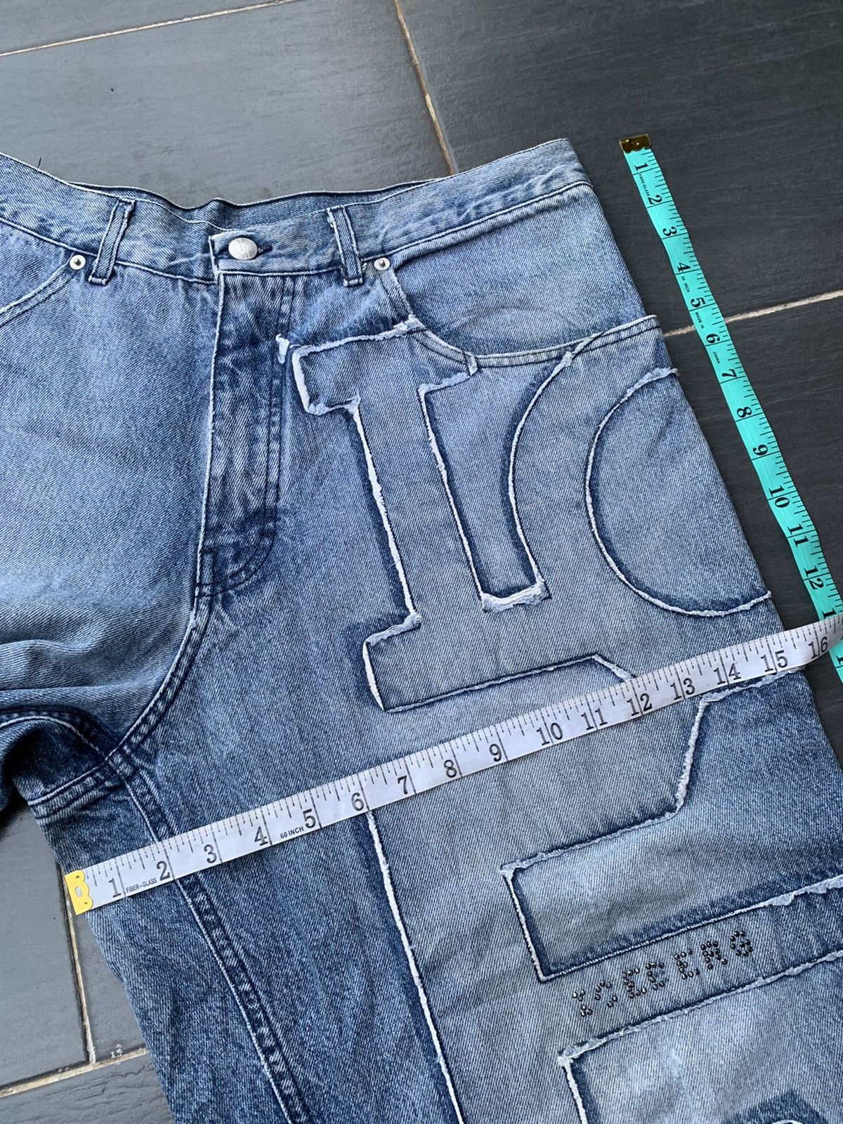 Designer Rare Vintage Baggy Custom Iceberg Faded Wash Denim Size US 38 / EU 54 - 15 Thumbnail
