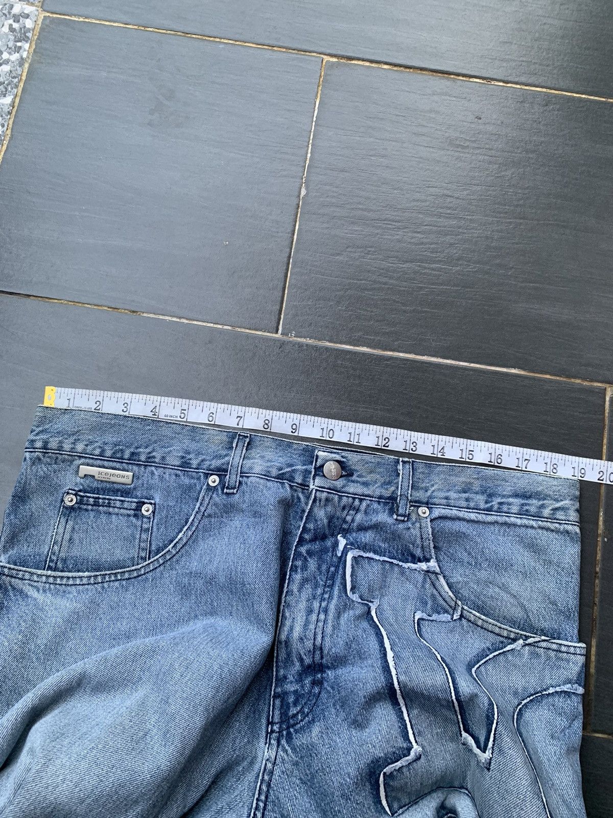 Designer Rare Vintage Baggy Custom Iceberg Faded Wash Denim Size US 38 / EU 54 - 14 Thumbnail