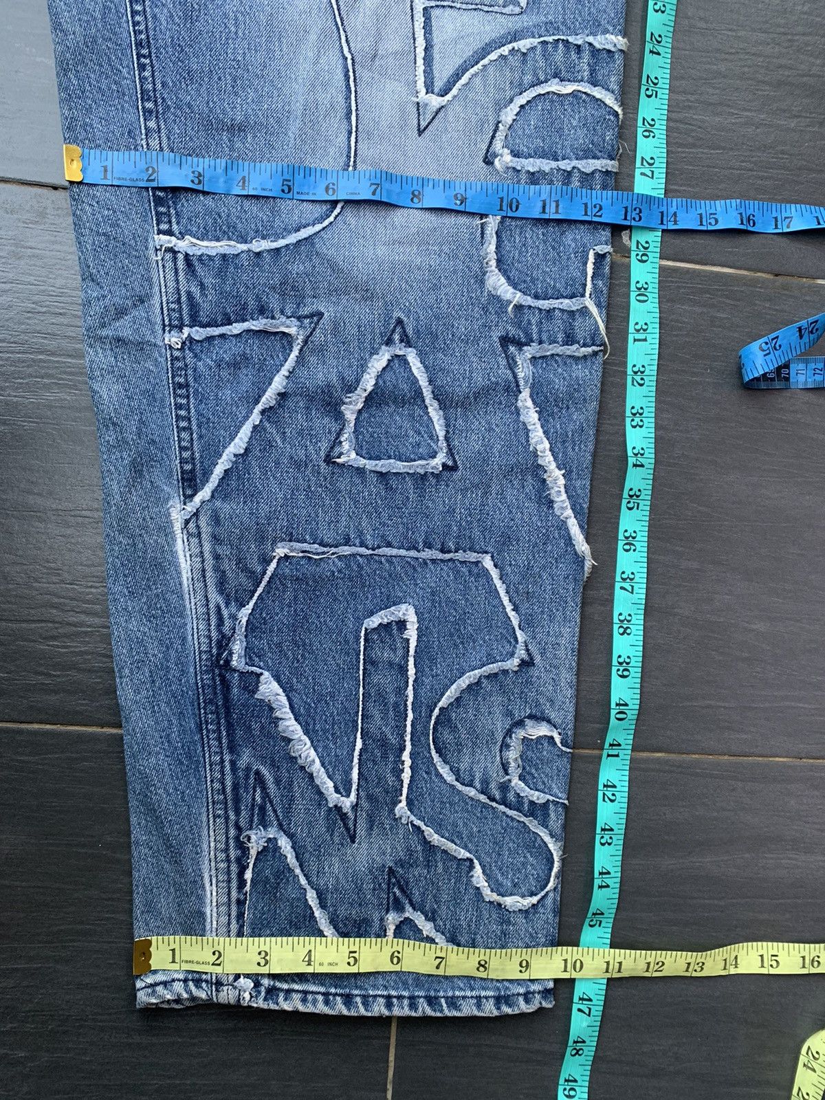Designer Rare Vintage Baggy Custom Iceberg Faded Wash Denim Size US 38 / EU 54 - 16 Thumbnail