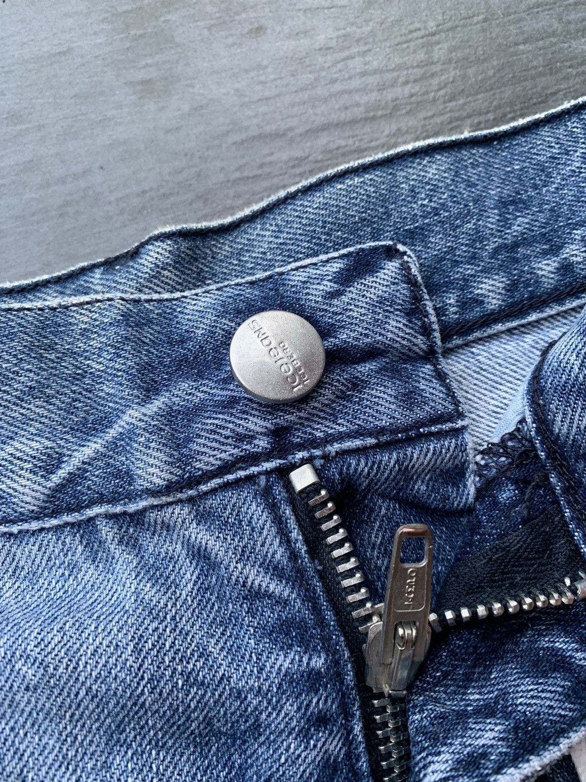 Designer Rare Vintage Baggy Custom Iceberg Faded Wash Denim Size US 38 / EU 54 - 6 Thumbnail