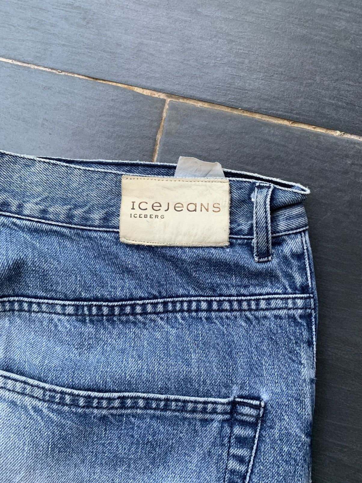 Designer Rare Vintage Baggy Custom Iceberg Faded Wash Denim Size US 38 / EU 54 - 13 Thumbnail
