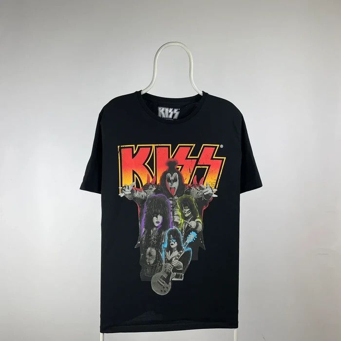 T-Shirt Donna AMPLIFIED KISS Logo Heavy Metal - Grigio, Taglia 44