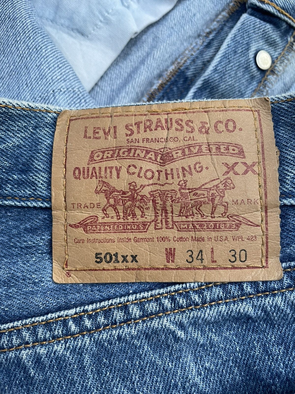Levi's Vintage Levis 501XX Usa 1996 Aging Wash Denim Size US 32 / EU 48 - 12 Thumbnail