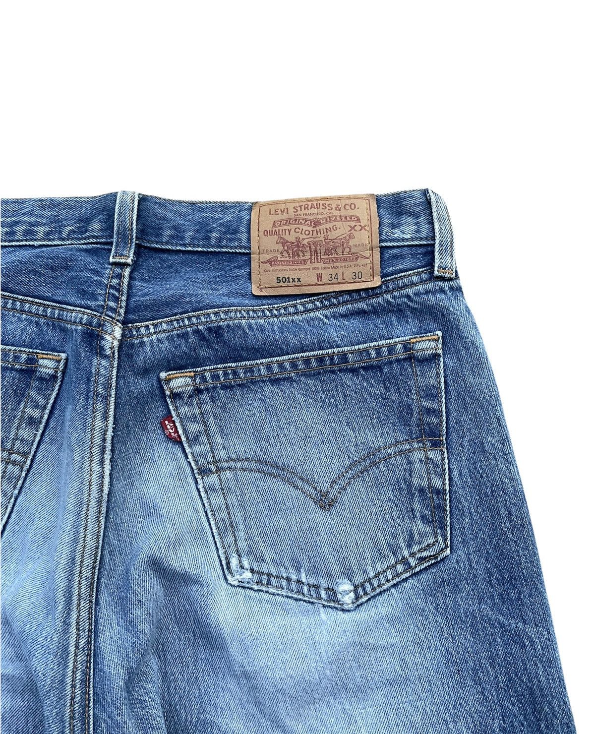 Levi's Vintage Levis 501XX Usa 1996 Aging Wash Denim Size US 32 / EU 48 - 10 Thumbnail