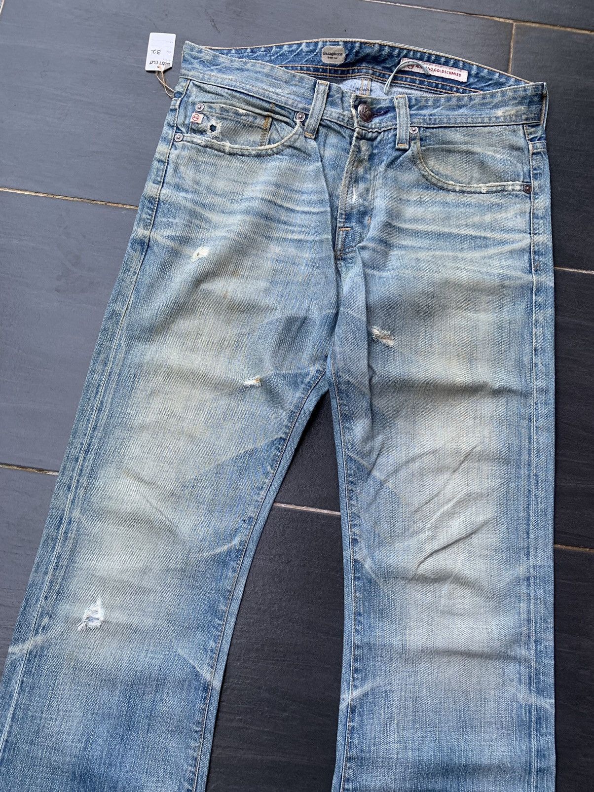 AG Adriano Goldschmied Vintage Bootcut Adriano GoldSchmied Distressed Denim Size US 33 - 4 Thumbnail