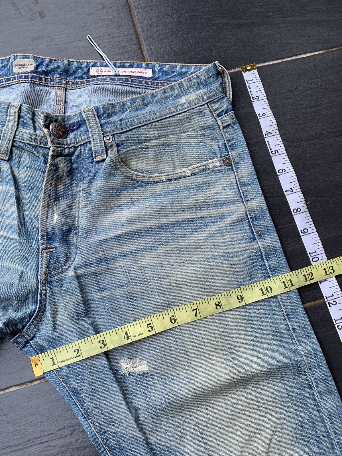 AG Adriano Goldschmied Vintage Bootcut Adriano GoldSchmied Distressed Denim Size US 33 - 14 Thumbnail